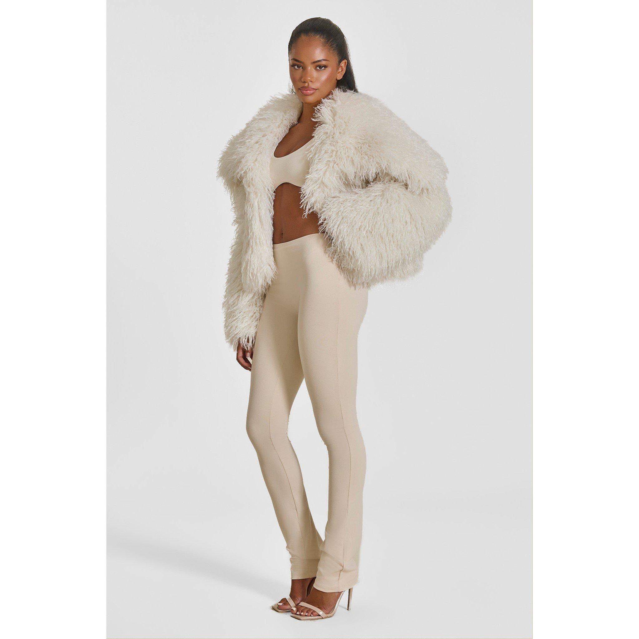 Stone - Mars The Label - Women's Mongolian Fur Teddy Coat - 2