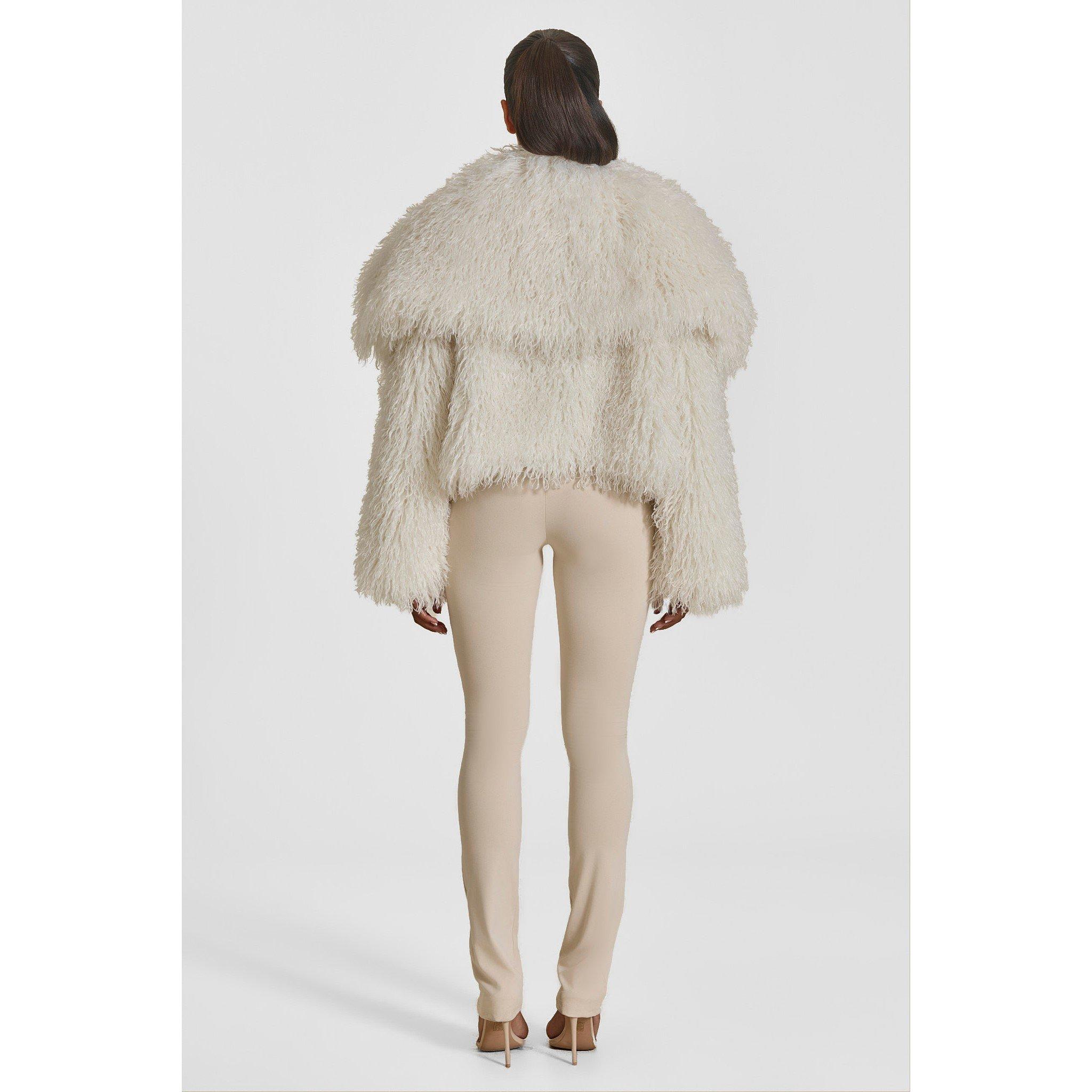 Stone - Mars The Label - Women's Mongolian Fur Teddy Coat - 3