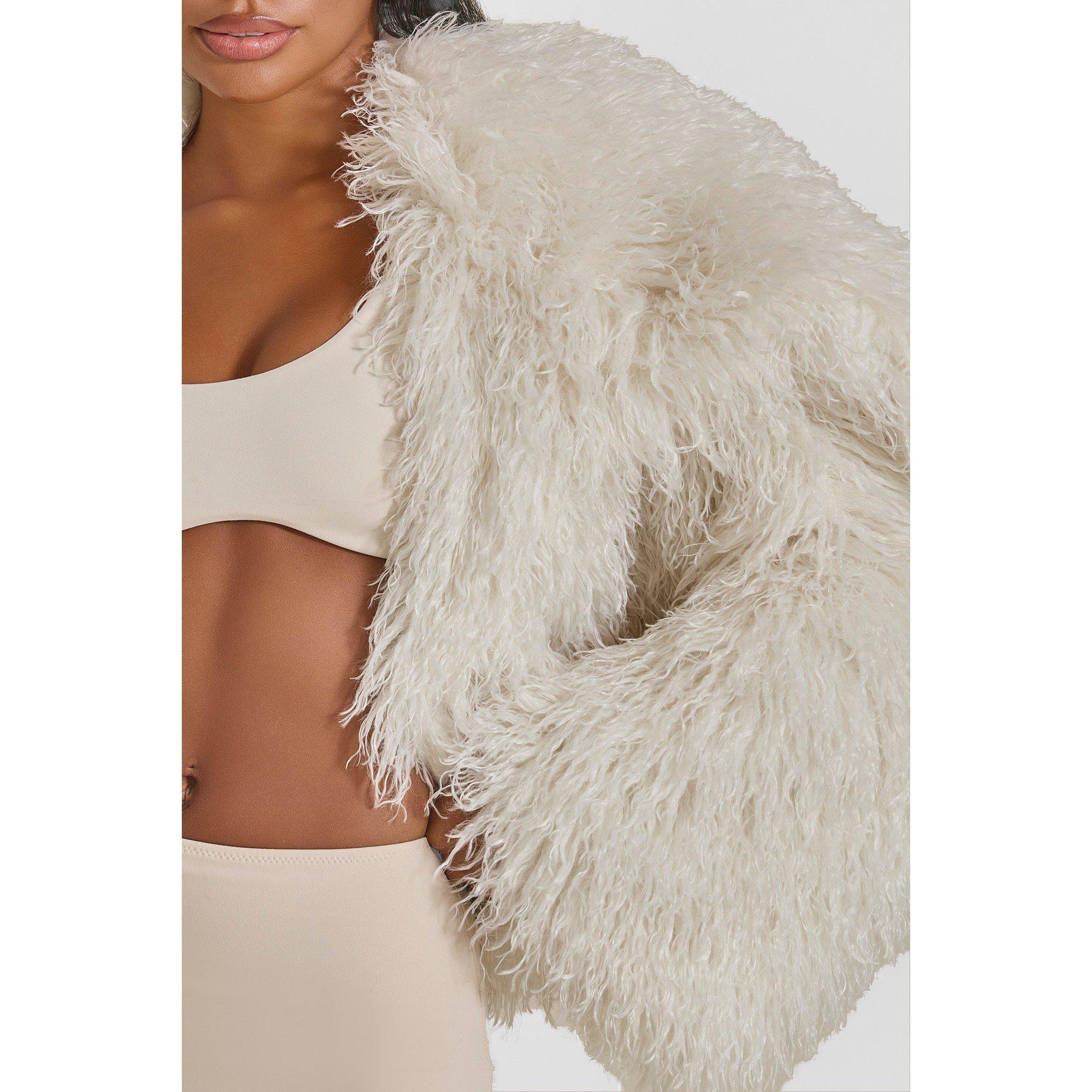 Stone - Mars The Label - Women's Mongolian Fur Teddy Coat - 4