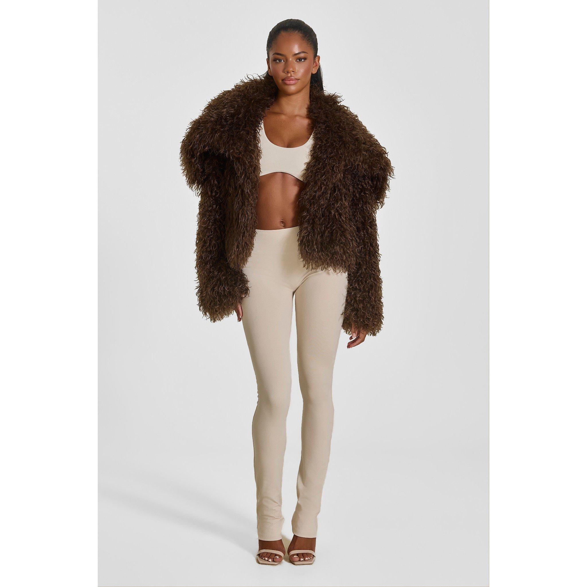 Chocolate - Mars The Label - MTL Mongolian Fur Jk Ld64 - 1