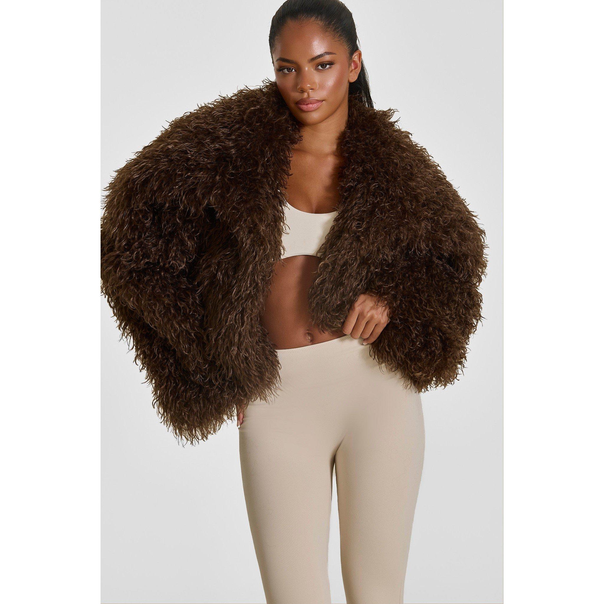 Chocolate - Mars The Label - MTL Mongolian Fur Jk Ld64 - 4