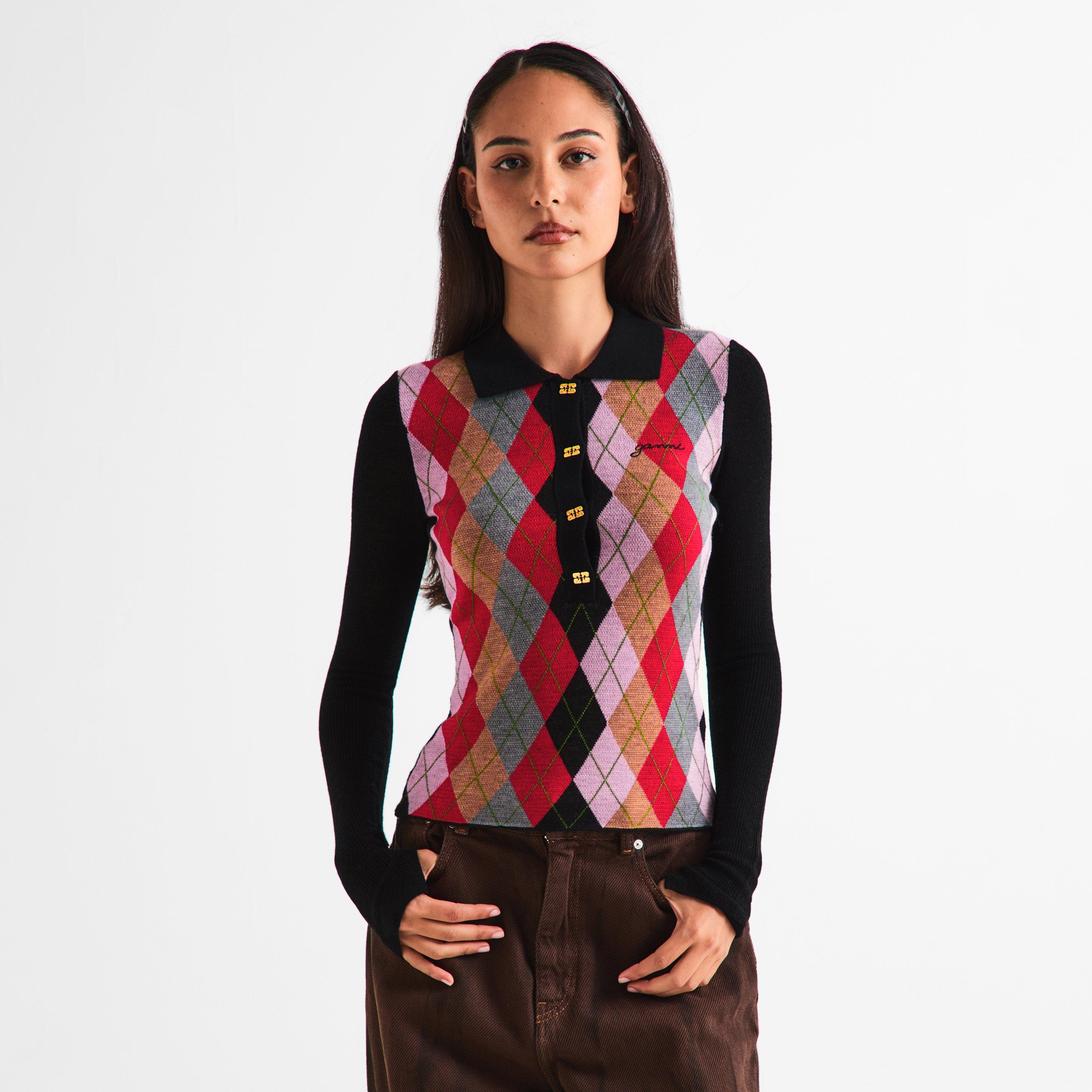 Black - Ganni - Women's Knitted Top - 3