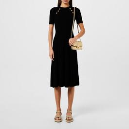 MICHAEL Michael Kors Ribbed Midi Dress