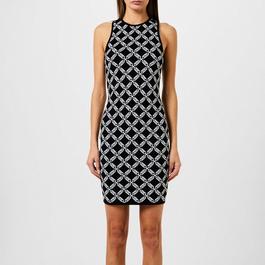 MICHAEL Michael Kors Empire Logo Jacquard Tank Dress