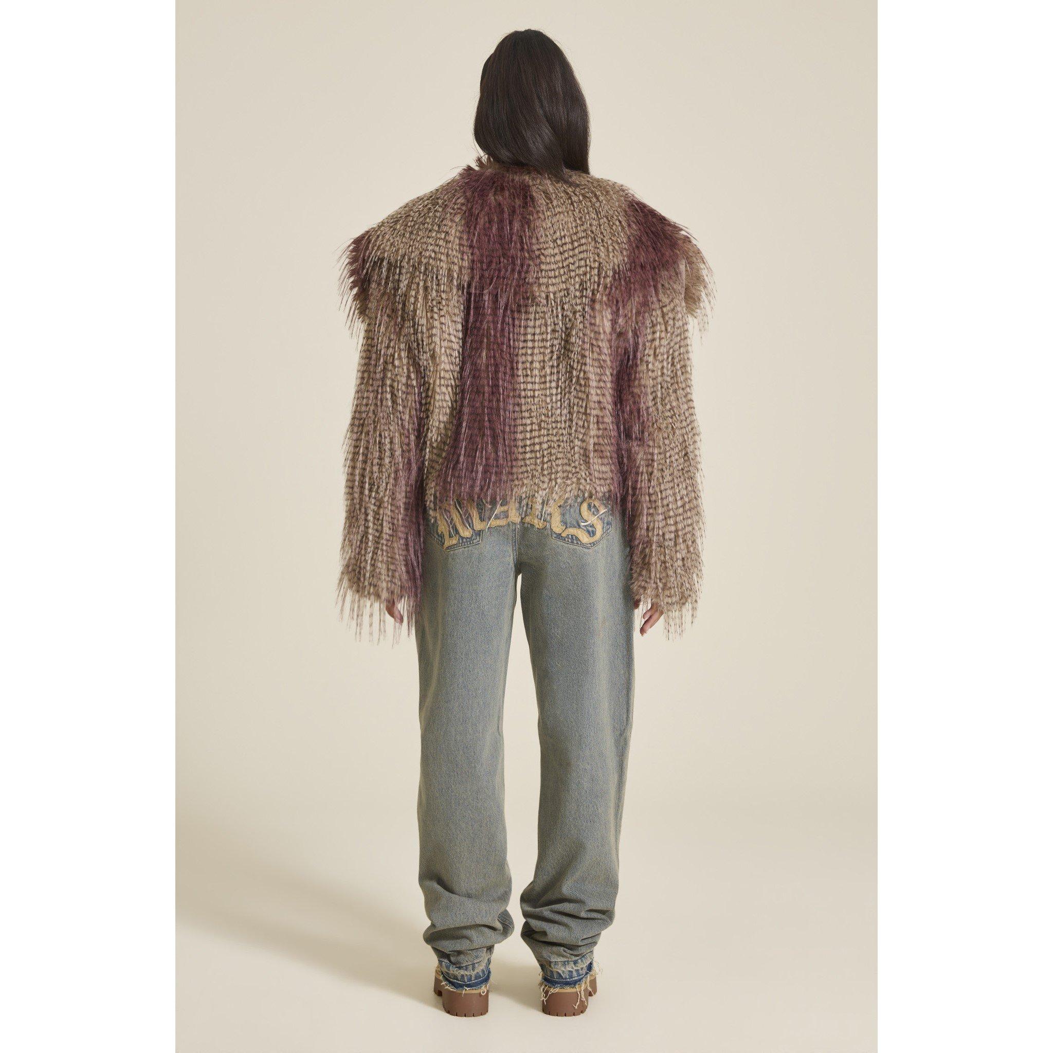 Wine - Mars The Label - Women's Ari Faux Fur Teddy Coat - 3