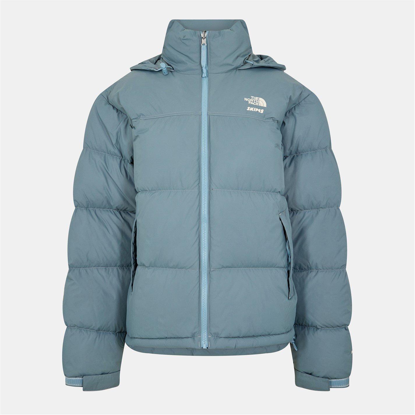 TNF x Skims Womens 1996 Nuptse Jacket - SK Kyanite - Size 14 (L)