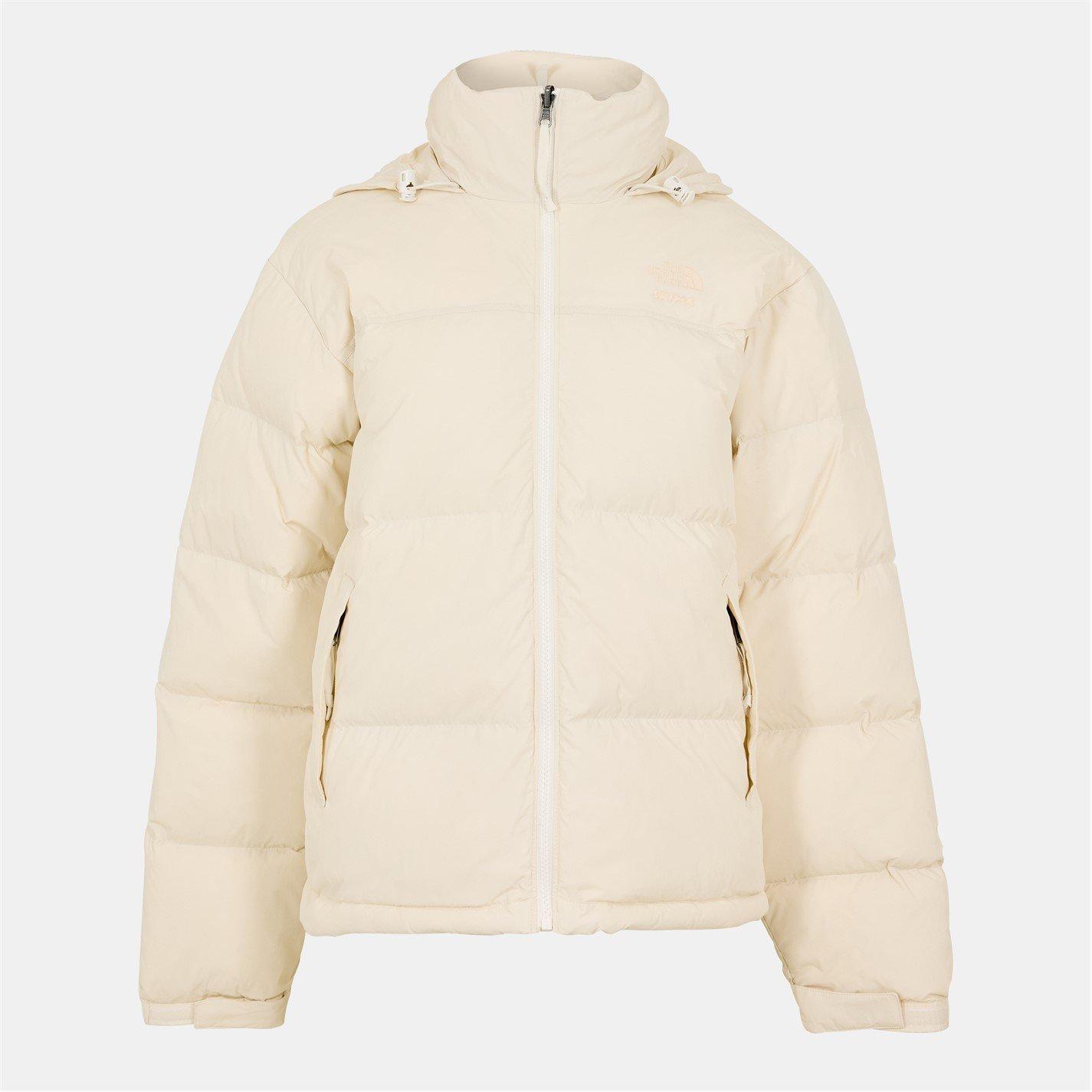 TNF x Skims Womens 1996 Nuptse Jacket - SK Bone - Size 12 (M)