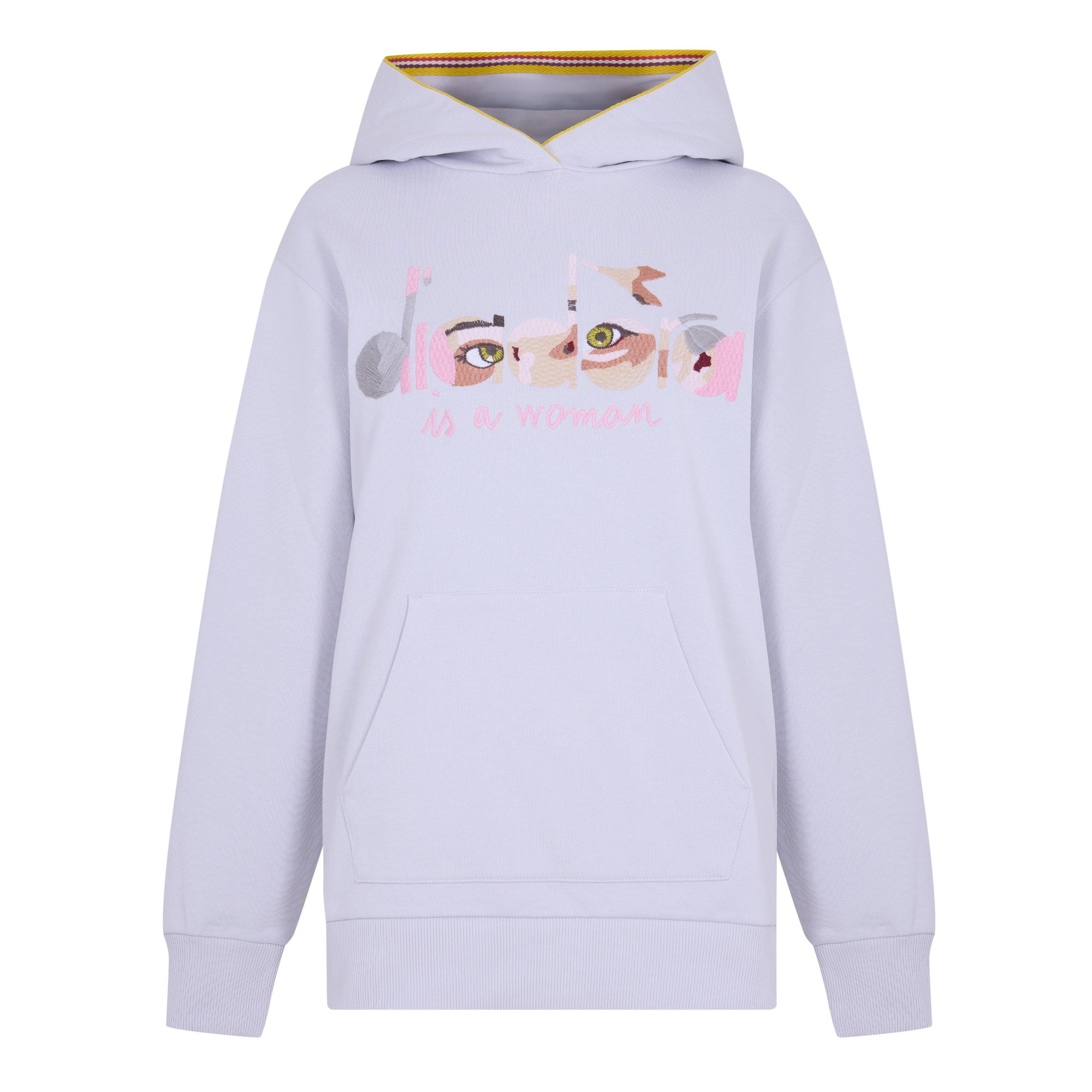 Diadora Women's Eye Pull Over Hoodie - Gravel Grey - 10 (S)