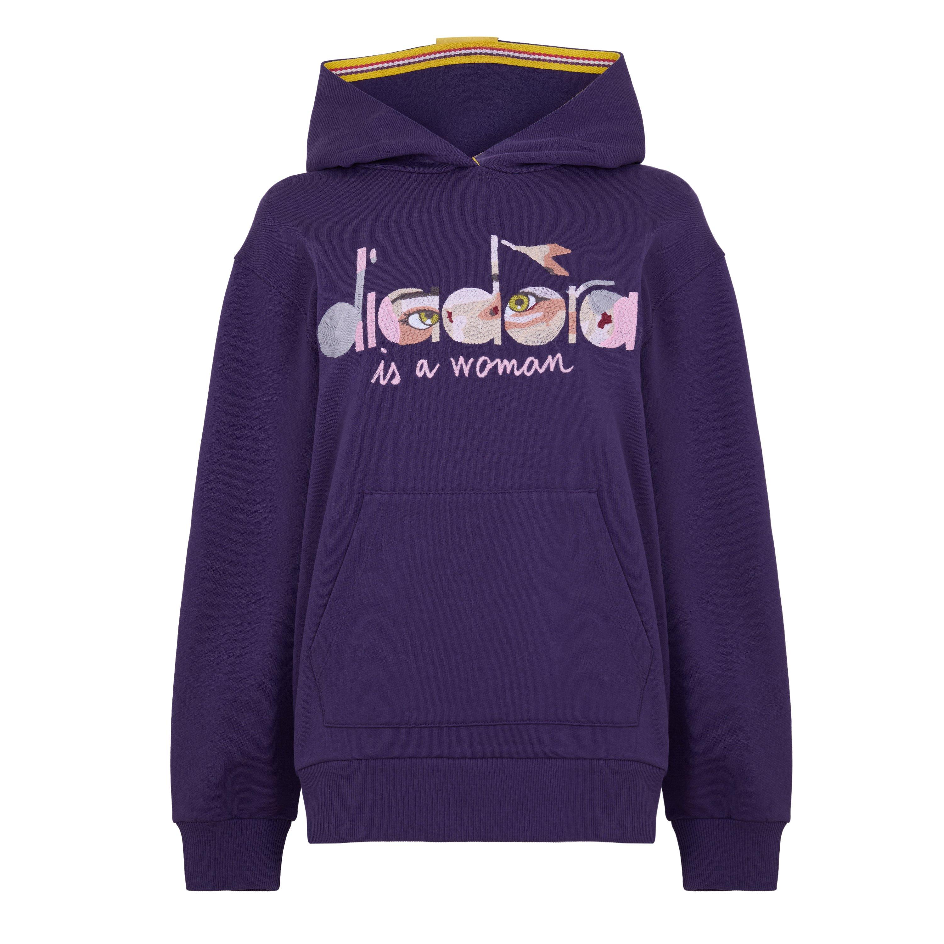 Diadora Women's Eye Pull Over Hoodie - Purple Glass - 8 (XS)