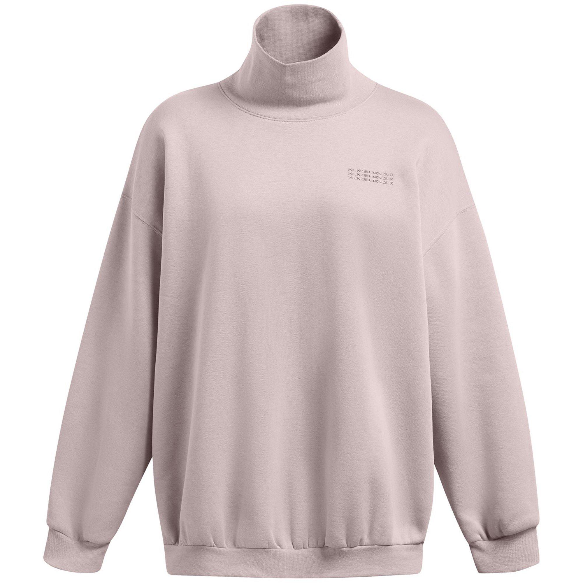 Grey - Under Armour - Women's Mock Neck Sweatshirt - 1