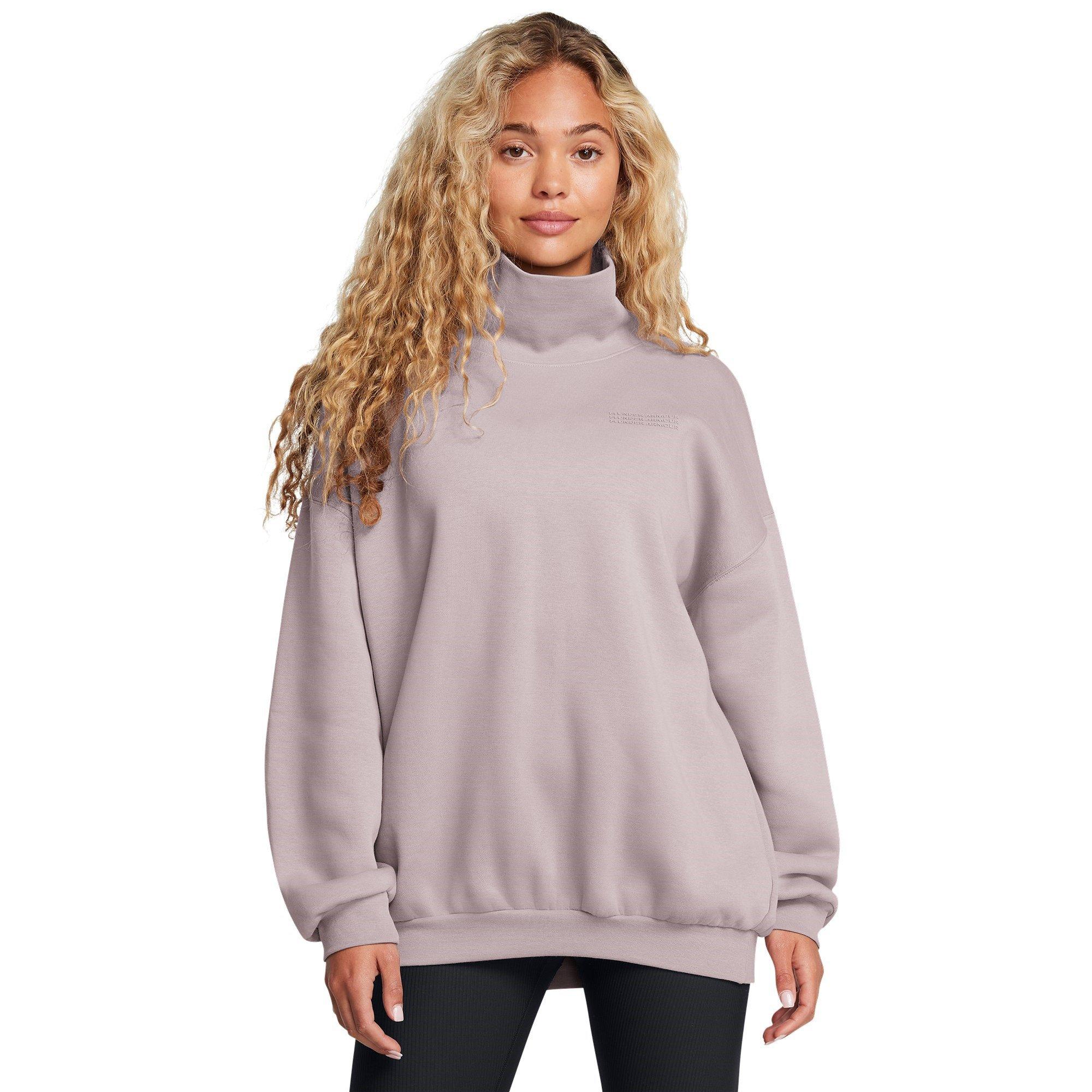Grey - Under Armour - Mock Neck Sweatshirt - 3