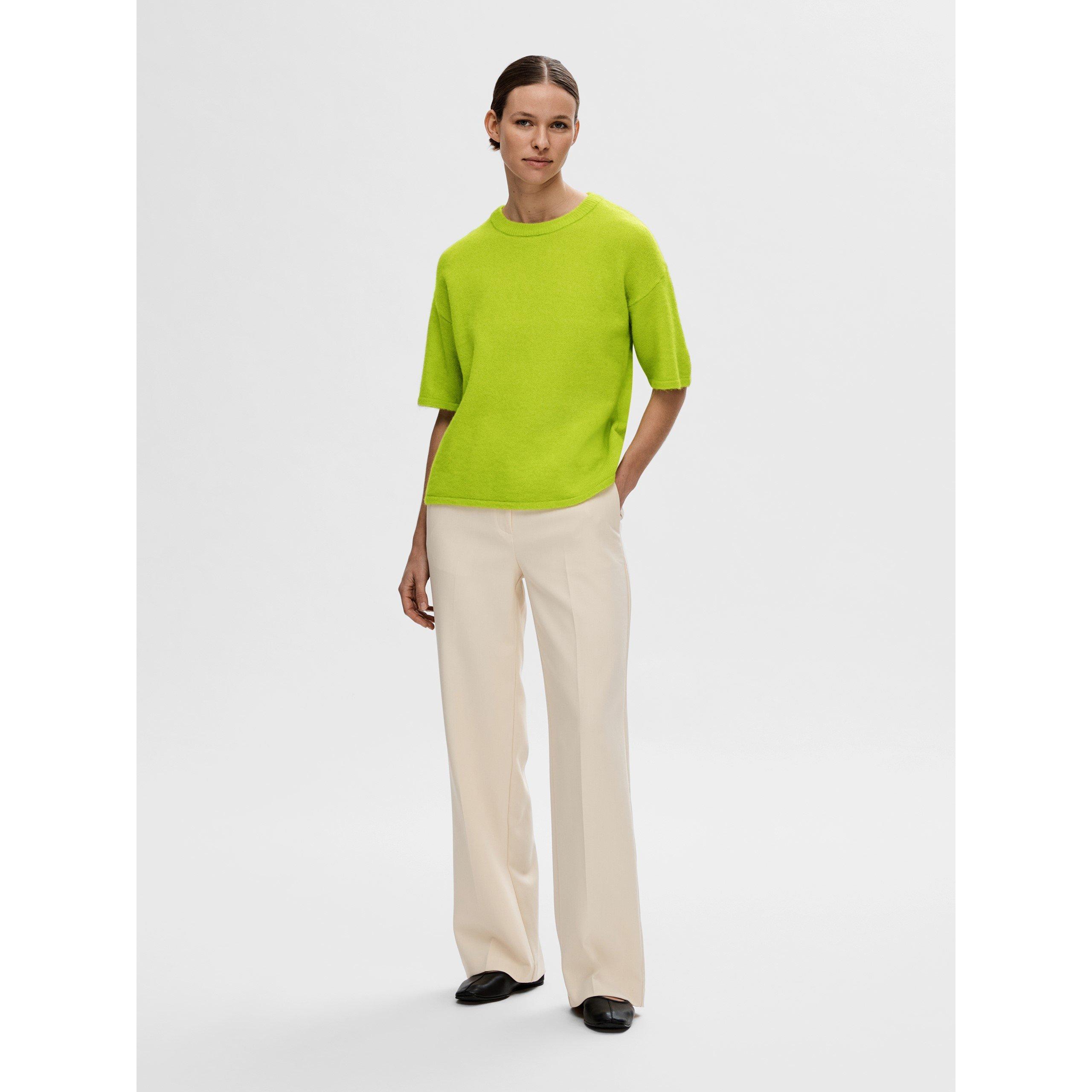 Verde Lima - Selected Femme - Women's Maline Knitted Top - 2