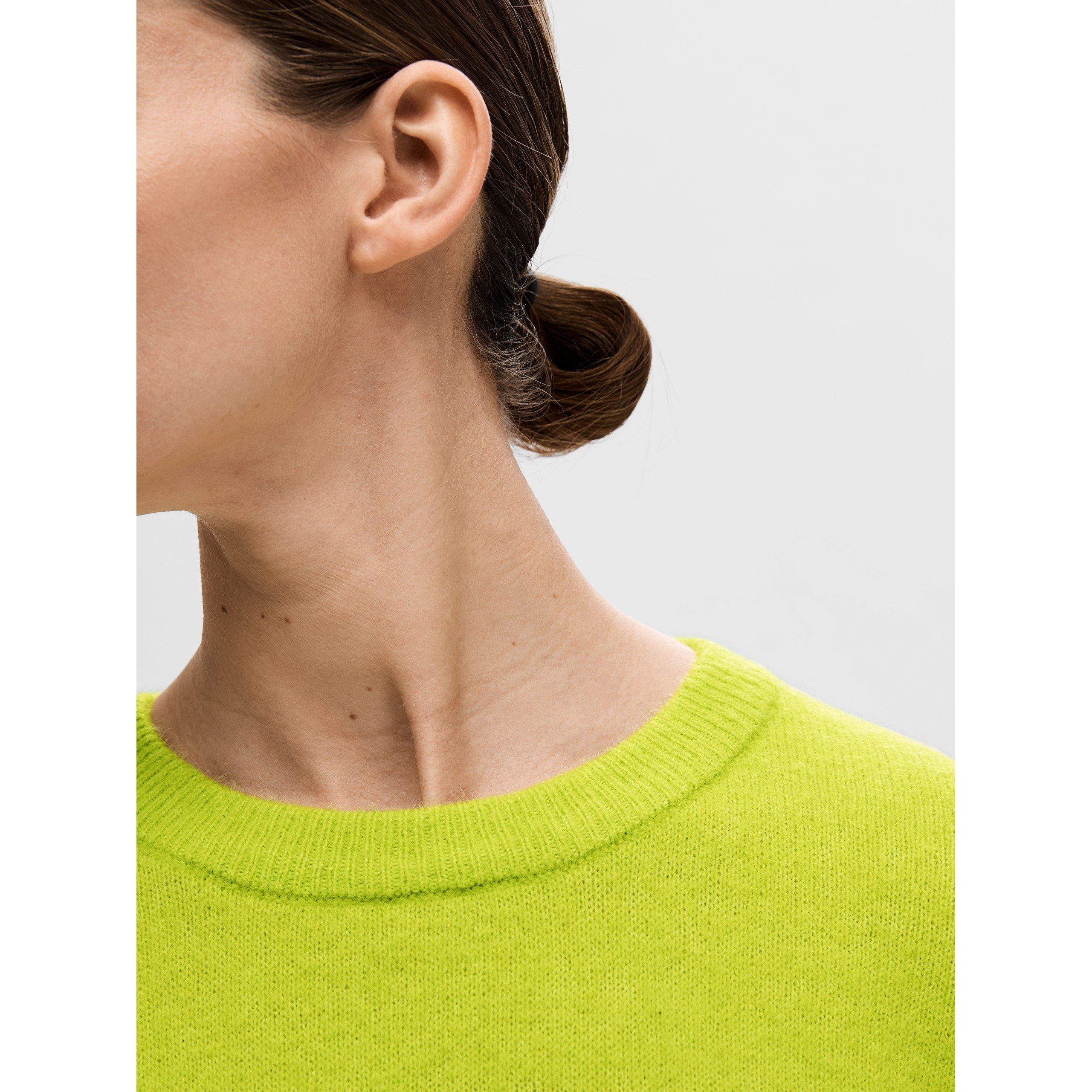 Verde Lima - Selected Femme - Women's Maline Knitted Top - 5