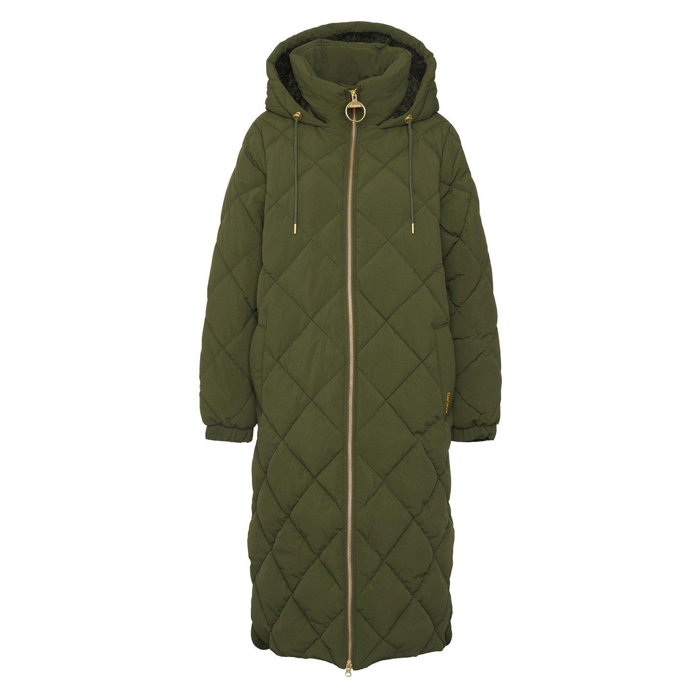 Olive - Barbour - Women's Kirkton Longline Puffer Quilted Jacket - 1
