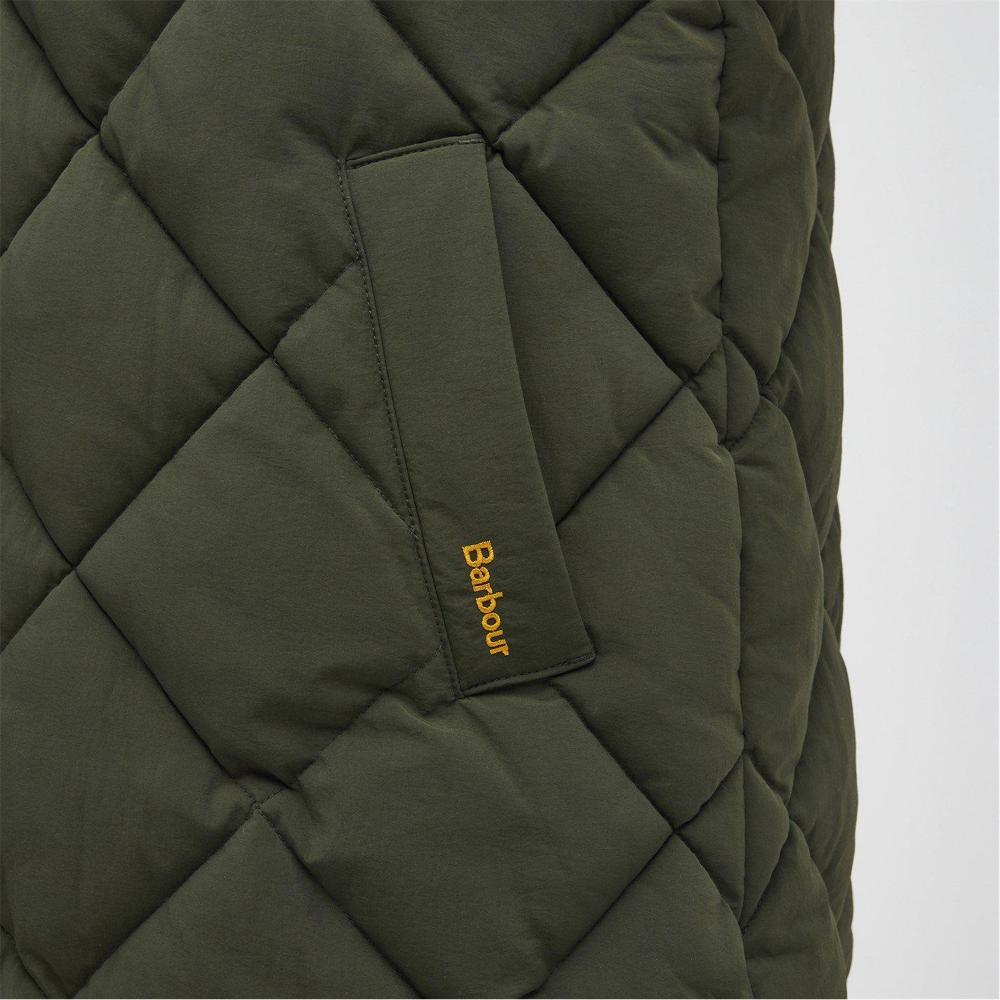 Olive - Barbour - Women's Kirkton Longline Puffer Quilted Jacket - 6