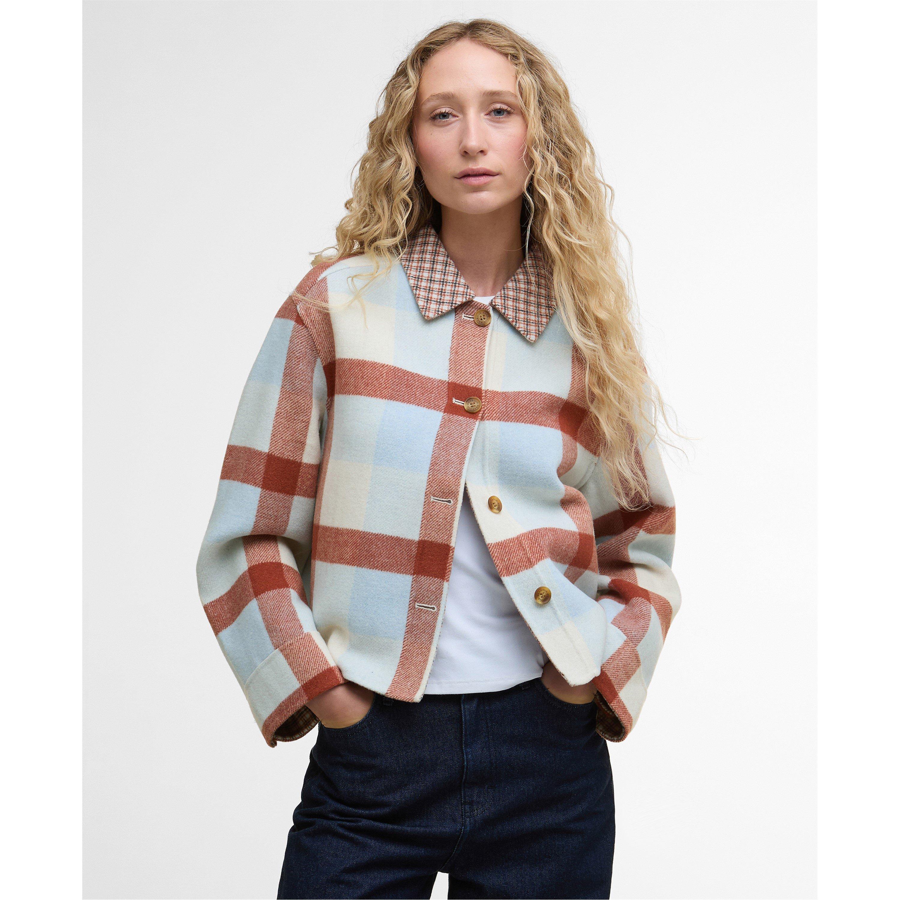 Multi Check - Barbour - Women's Robyn Tartan Wool Blend Overshirt - 2