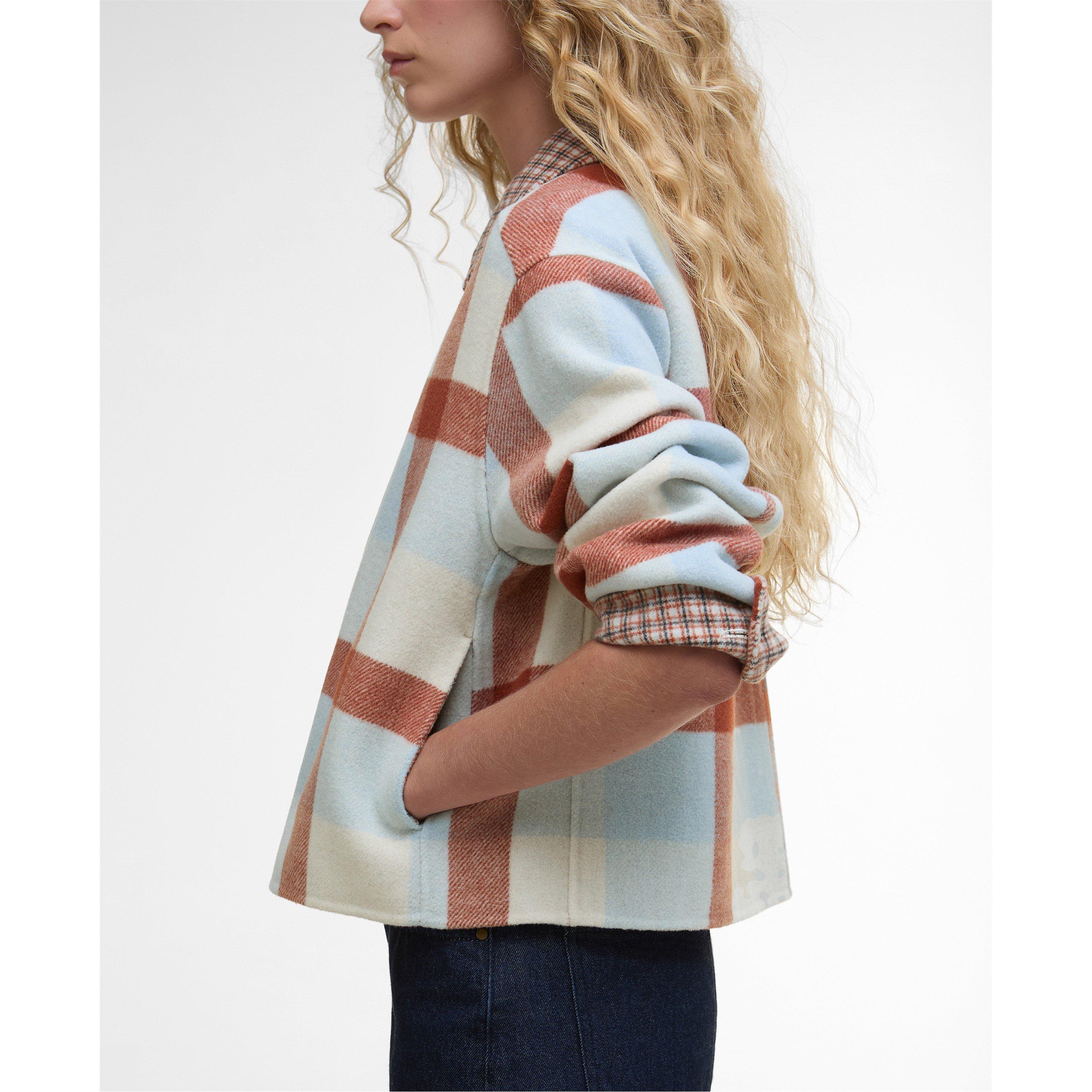 Multi Check - Barbour - Women's Robyn Tartan Wool Blend Overshirt - 5