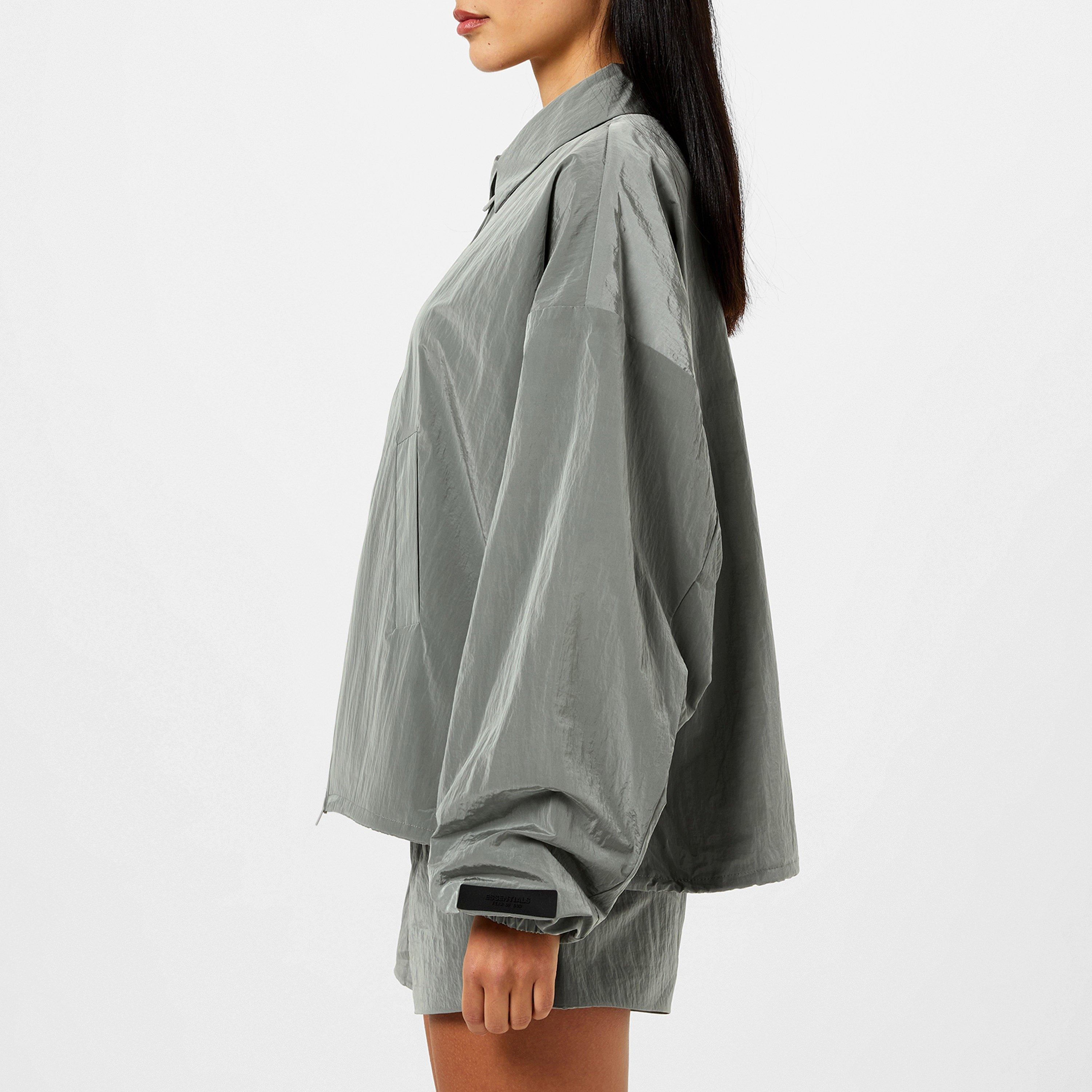 Seal - Fear Of God Essentials - Women's Fear of God ESSENTIALS Shell Long Sleeve Full Zip 2 Pockets Bomber Jacket - 2