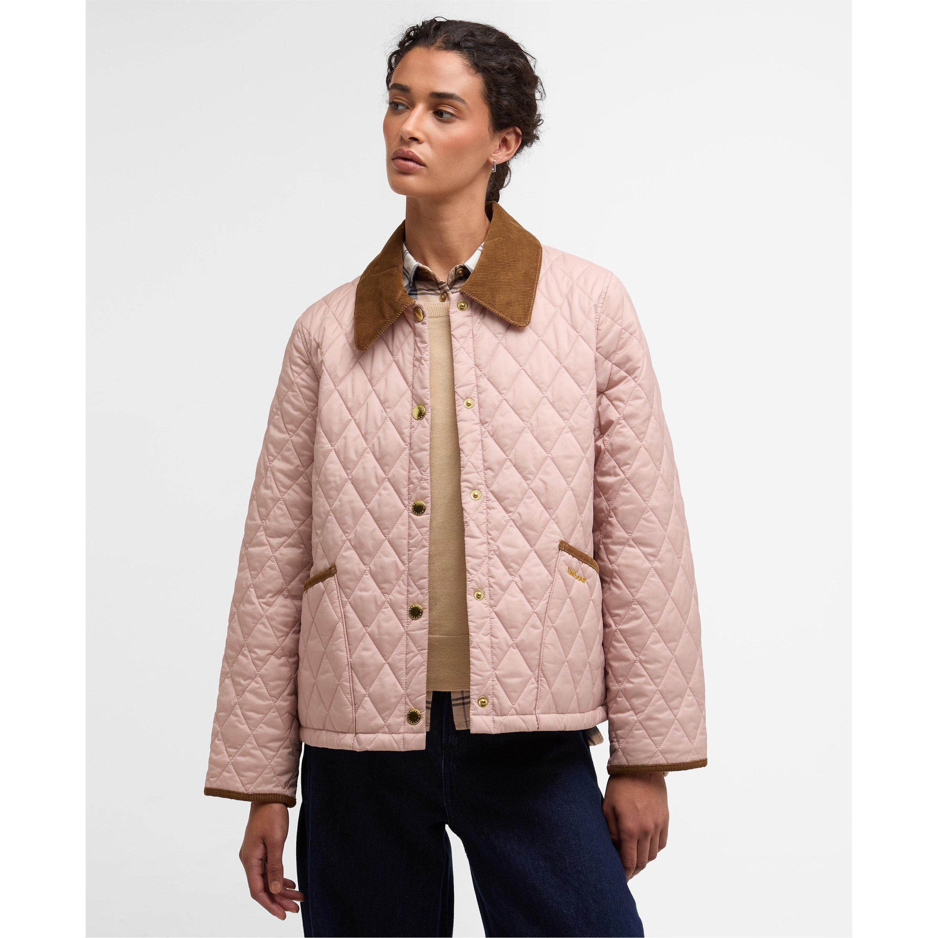 Gardenia/Beige - Barbour - Women's Liddesdale Cropped Diamond Quilted Jacket - 2