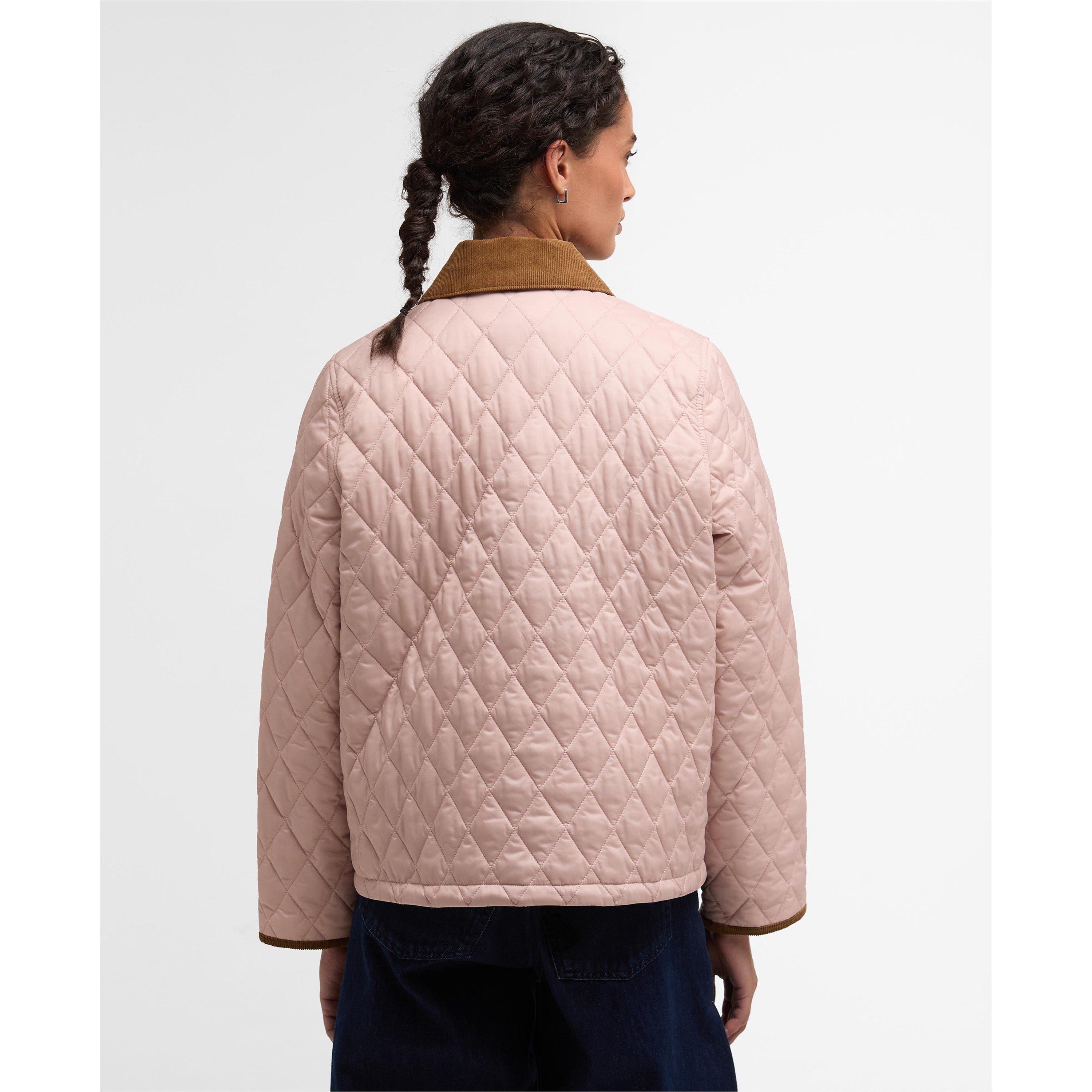 Gardenia/Beige - Barbour - Women's Liddesdale Cropped Diamond Quilted Jacket - 3