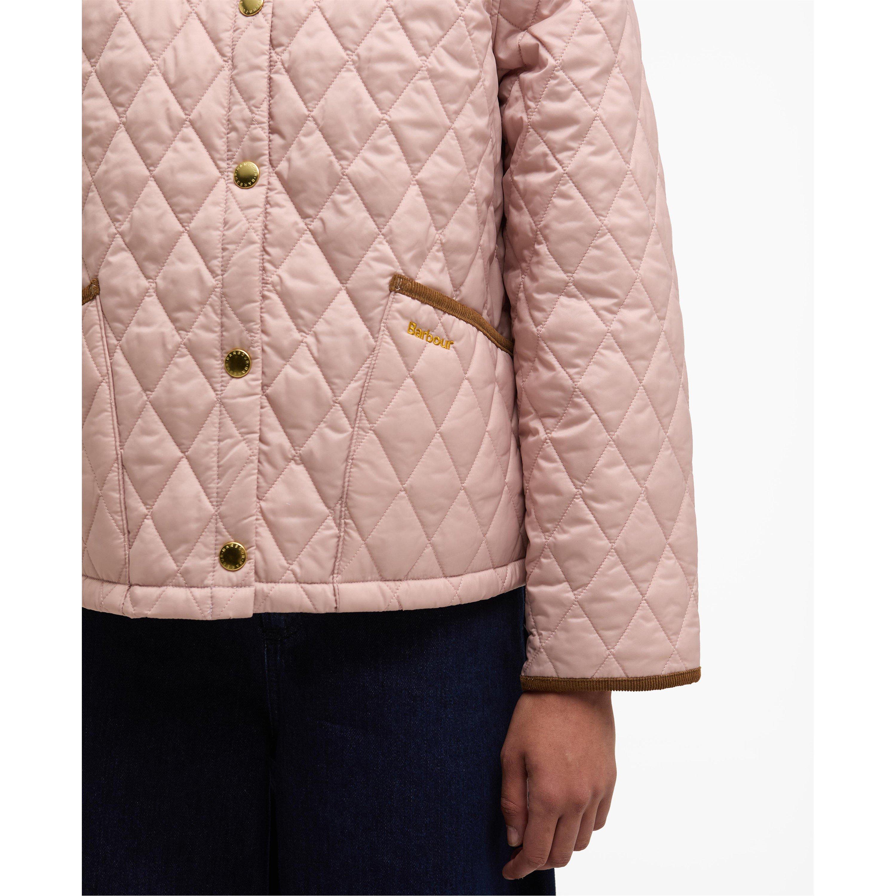 Gardenia/Beige - Barbour - Women's Liddesdale Cropped Diamond Quilted Jacket - 4