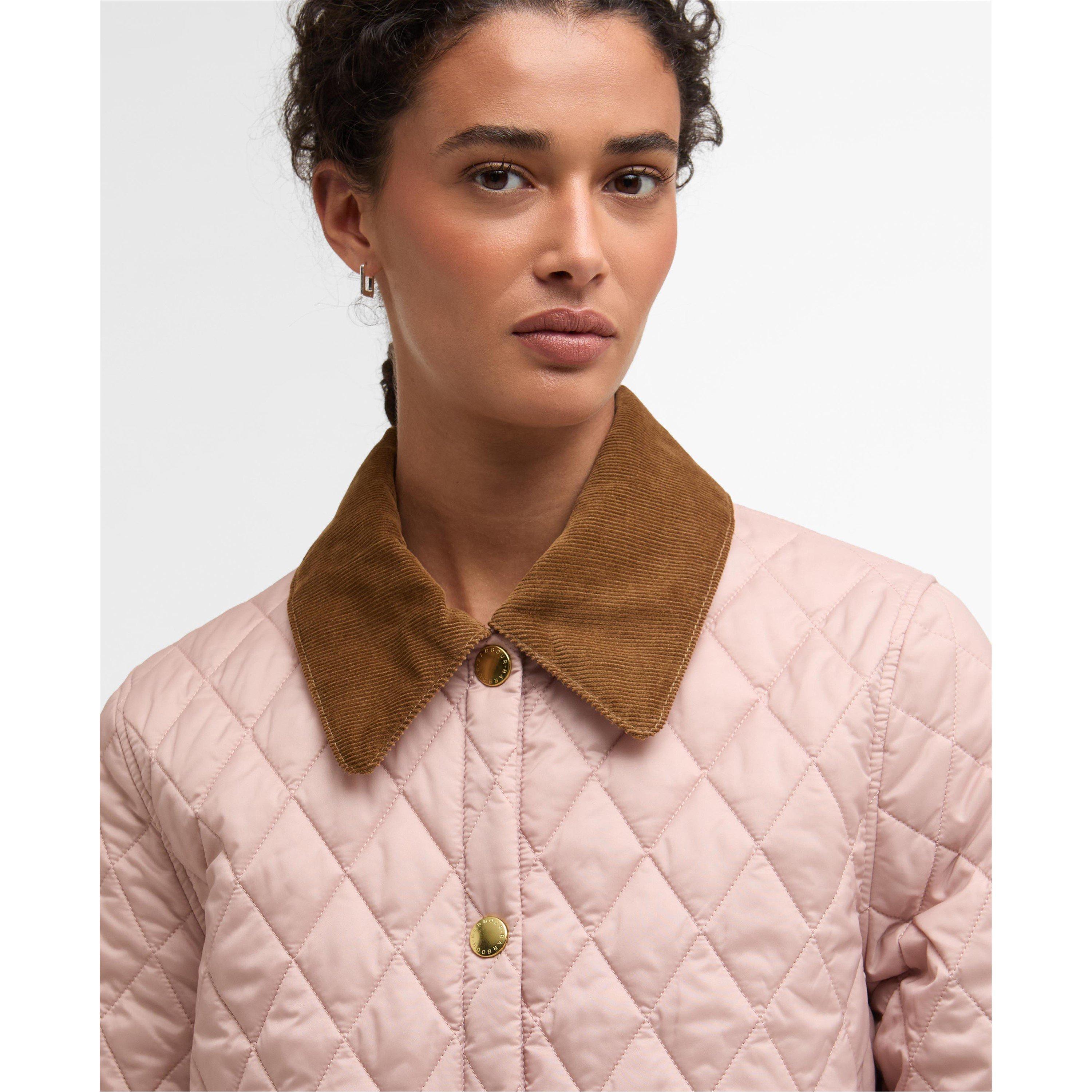 Gardenia/Beige - Barbour - Women's Liddesdale Cropped Diamond Quilted Jacket - 5