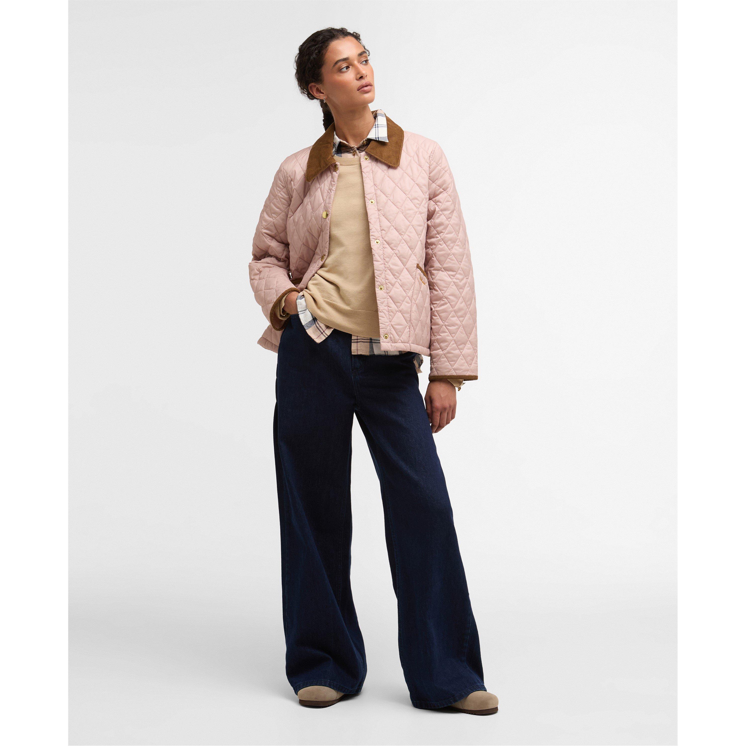 Gardenia/Beige - Barbour - Women's Liddesdale Cropped Diamond Quilted Jacket - 6