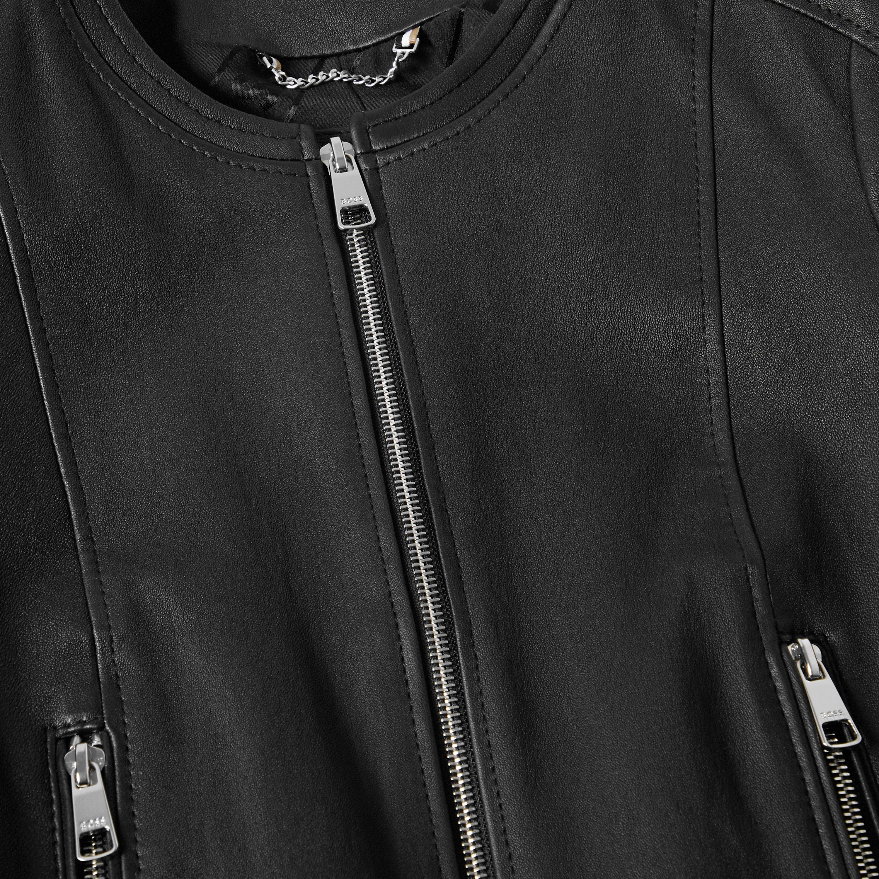 Black - Boss - Women's Sajosa 10 Leather Jacket - 3