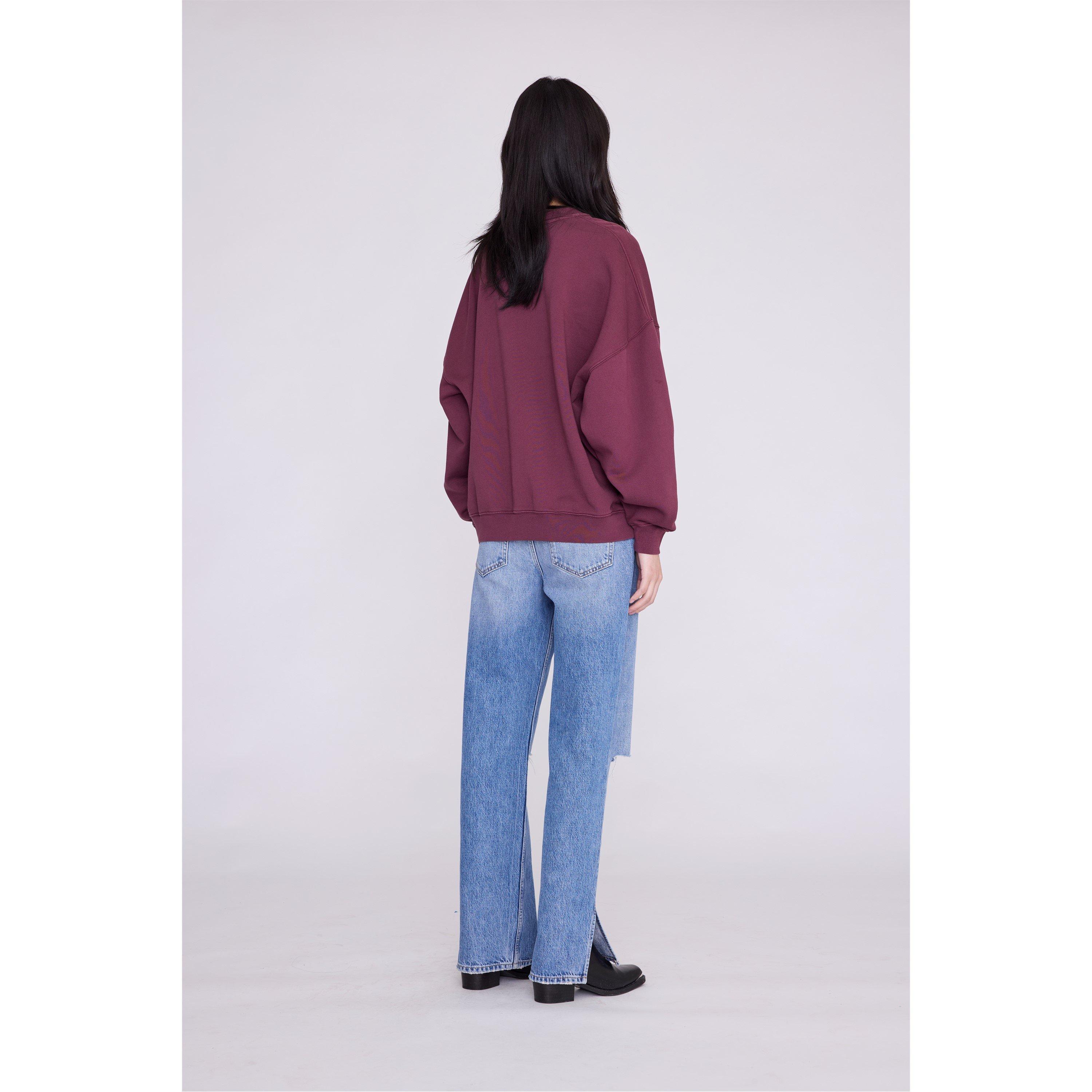 Burgundy - Anine Bing - Women's Crew Sweatshirt - 2