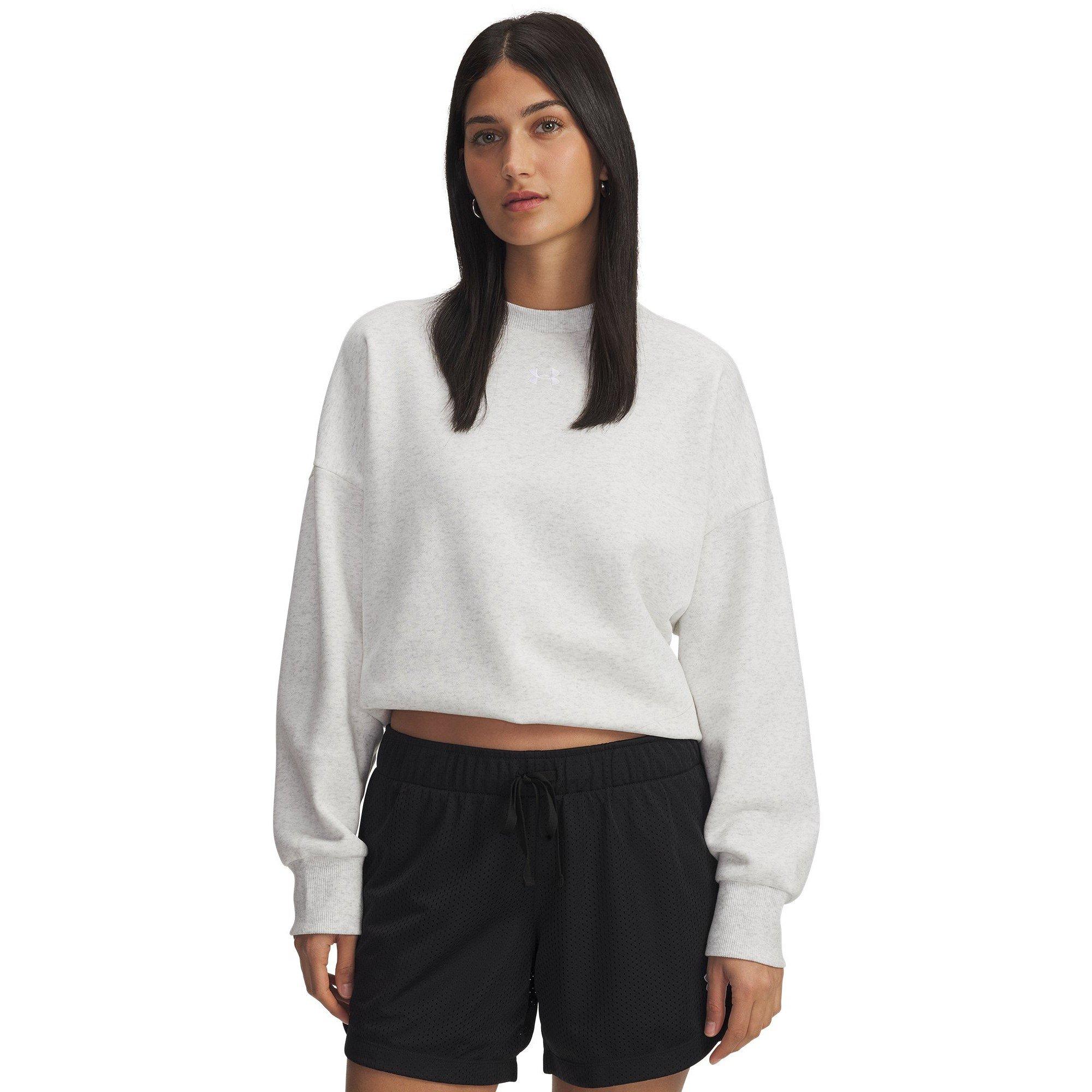 Gray - Under Armour - Under Armour Rival Fleece Os Crew Sweatshirt Womens - 3