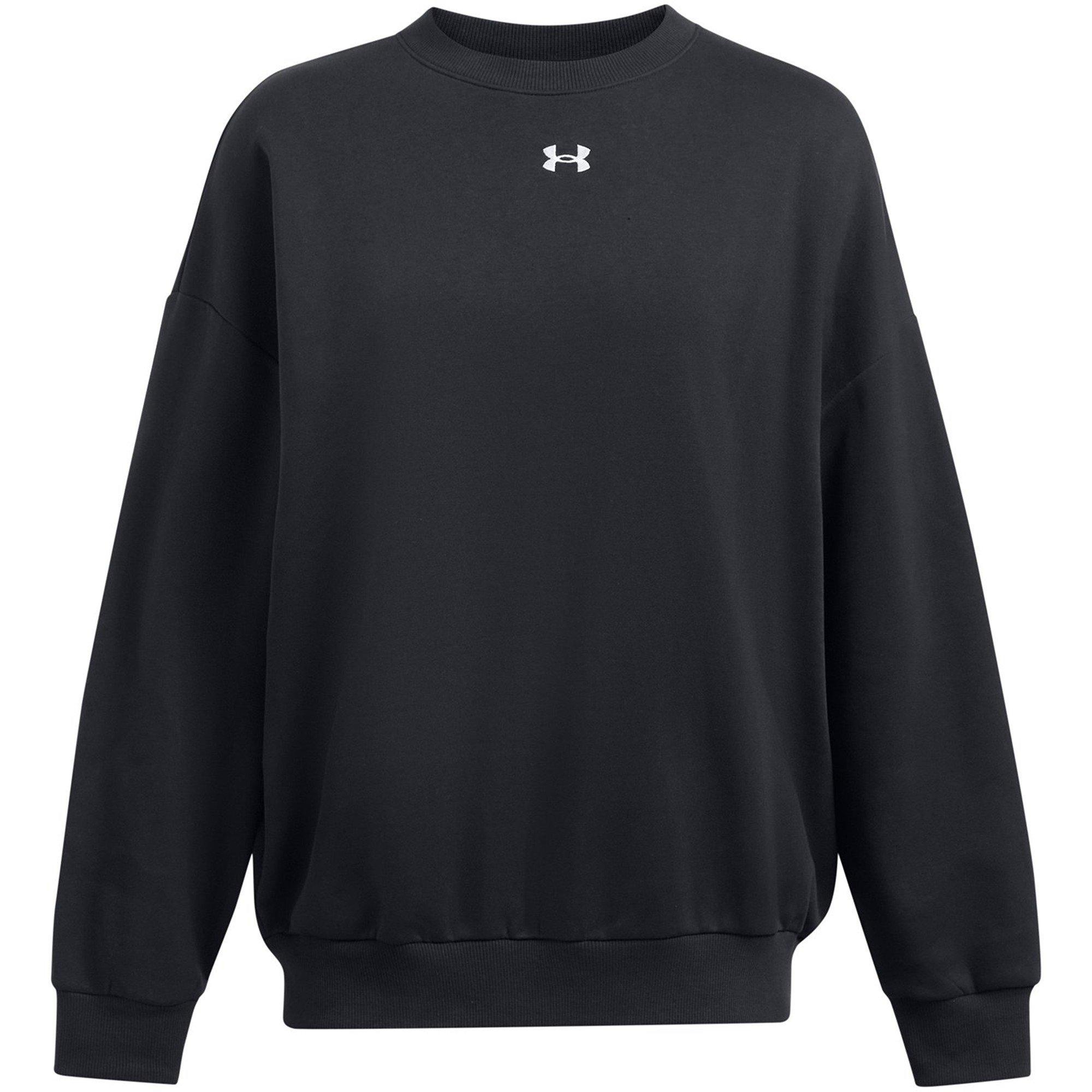 Under Armour Women's Rival Fleece Os Crew Sweatshirt - Black - 12 (M)