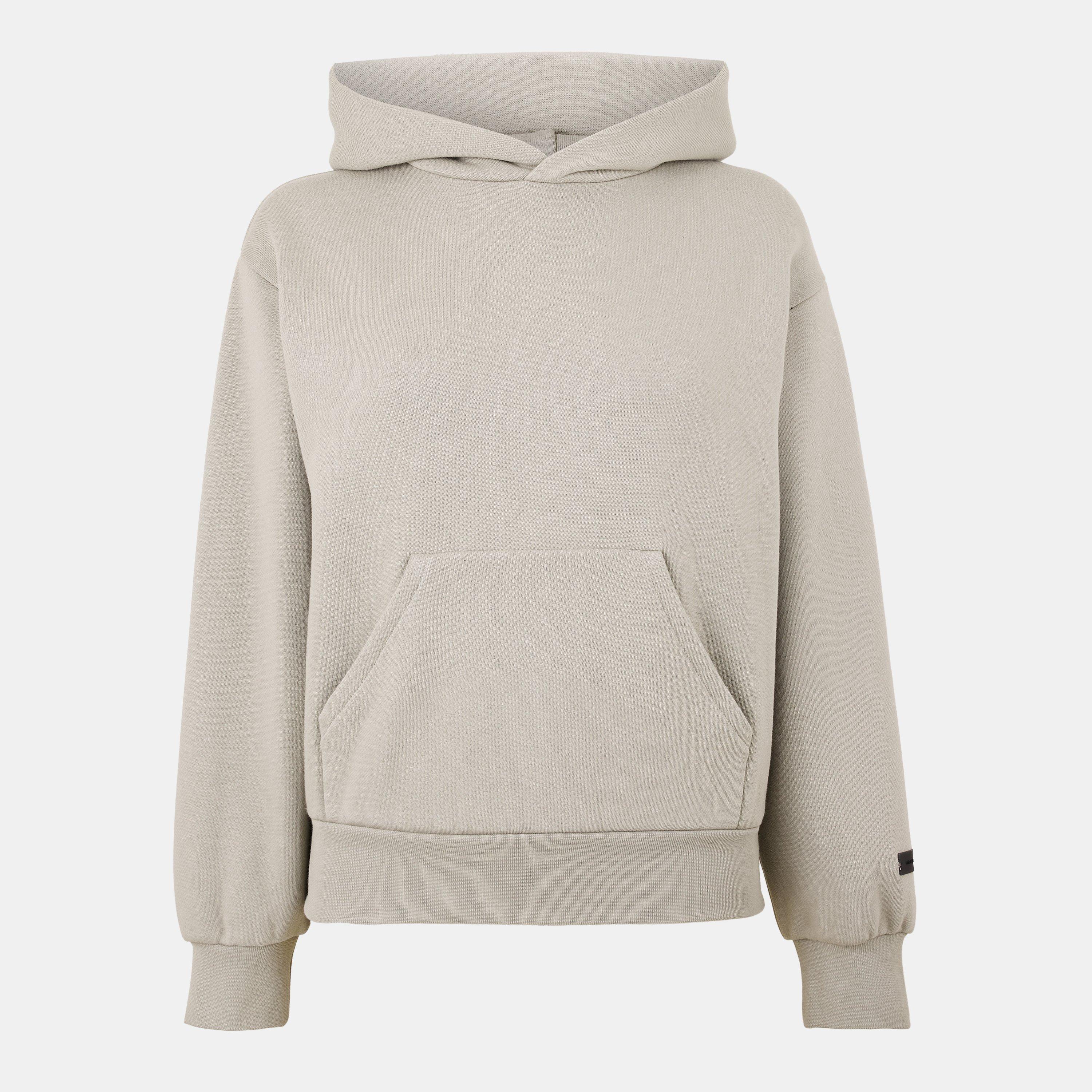 Abbey Stone - Fear Of God Essentials - Women's Back Logo Over-the-Head Relaxed Fit Hoodie - 1