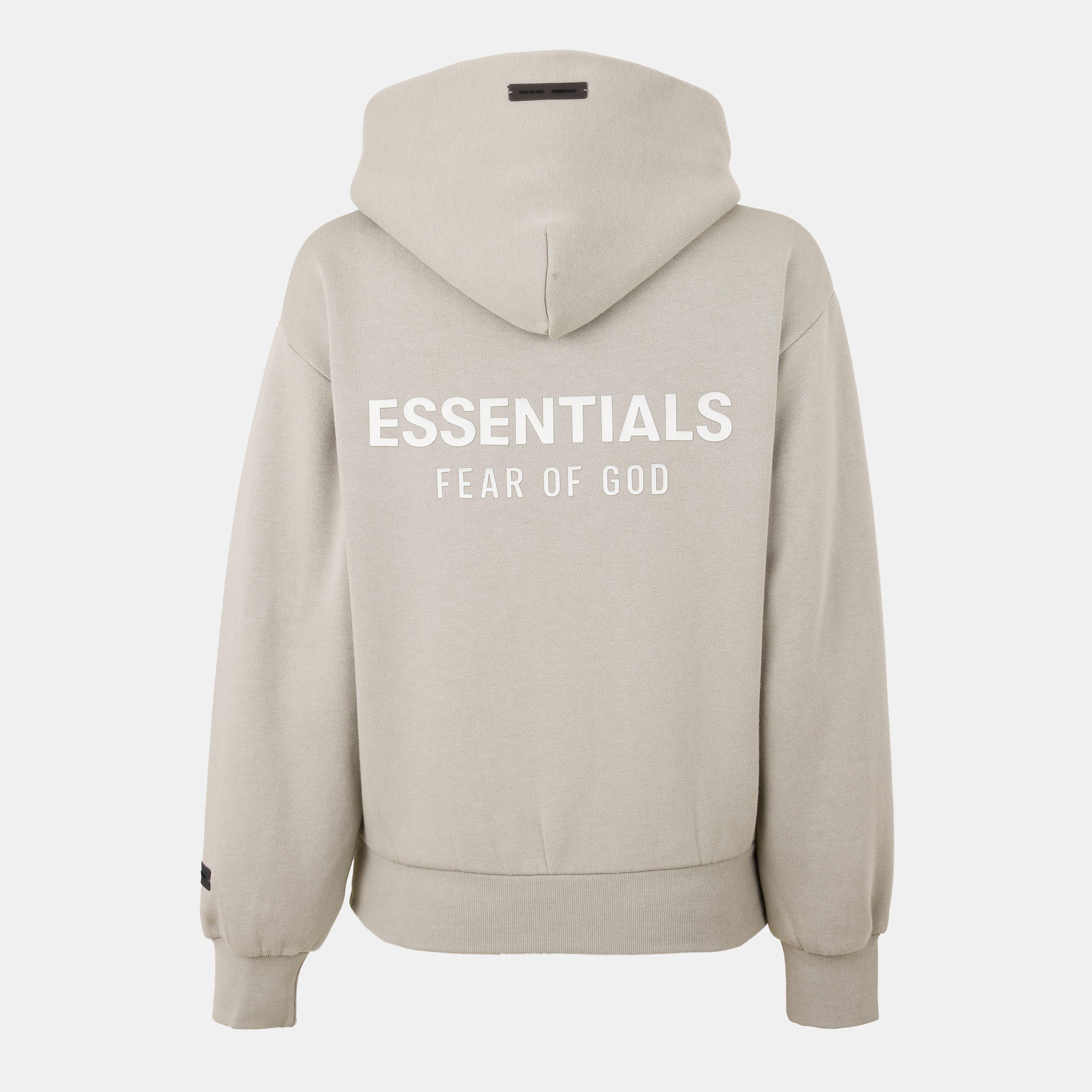 Abbey Stone - Fear Of God Essentials - Women's Back Logo Over-the-Head Hoodie - 2