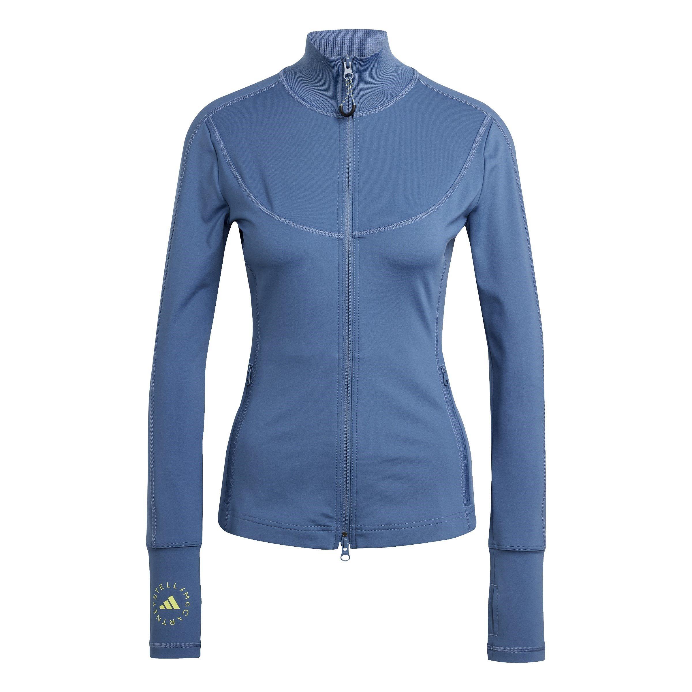 deep sea blue - adidas by Stella McCartney - Women's AEROREADY Long Sleeve Thumbhole Slim Fit Performance Training Jacket - 7