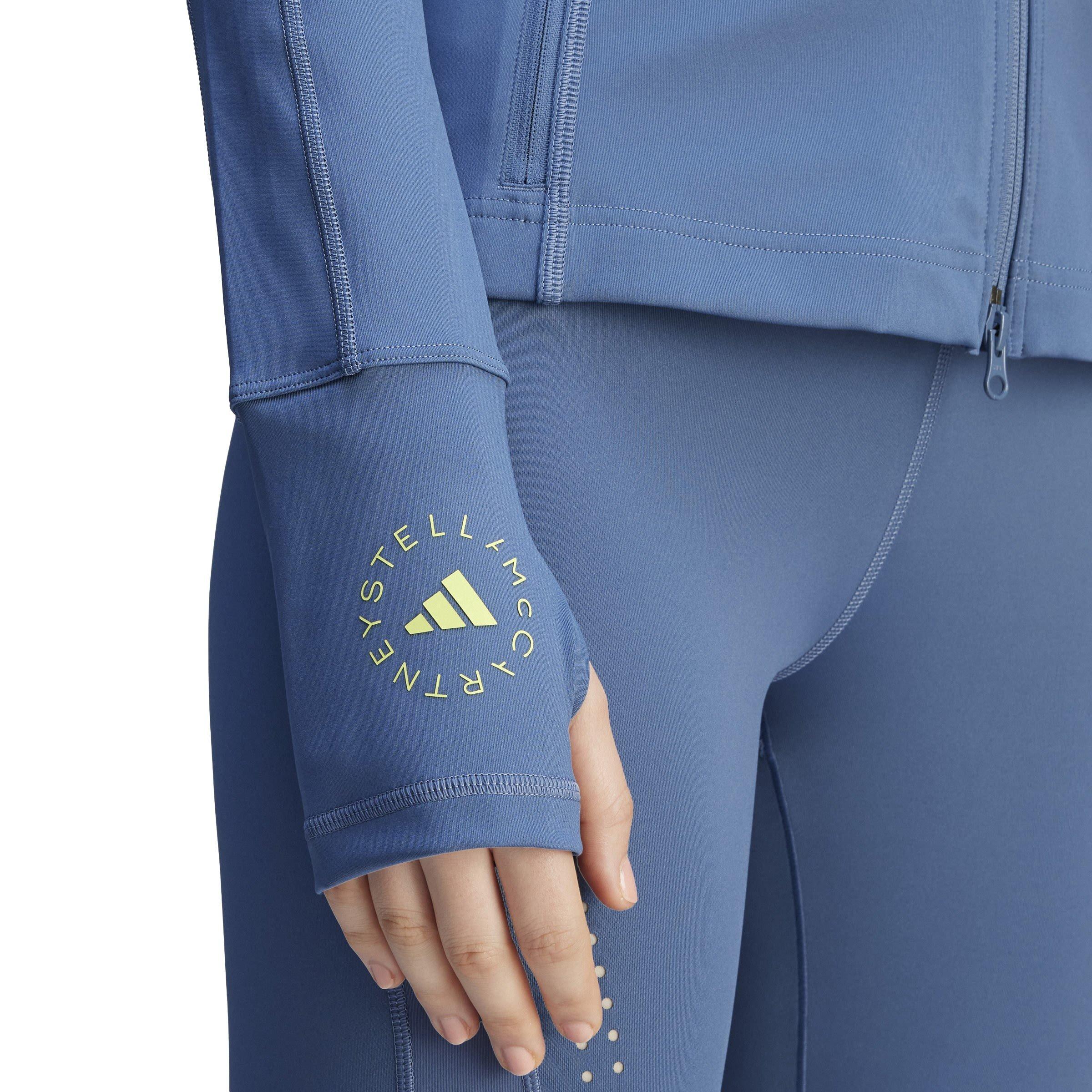 deep sea blue - adidas by Stella McCartney - Women's AEROREADY Long Sleeve Thumbhole Slim Fit Performance Training Jacket - 6