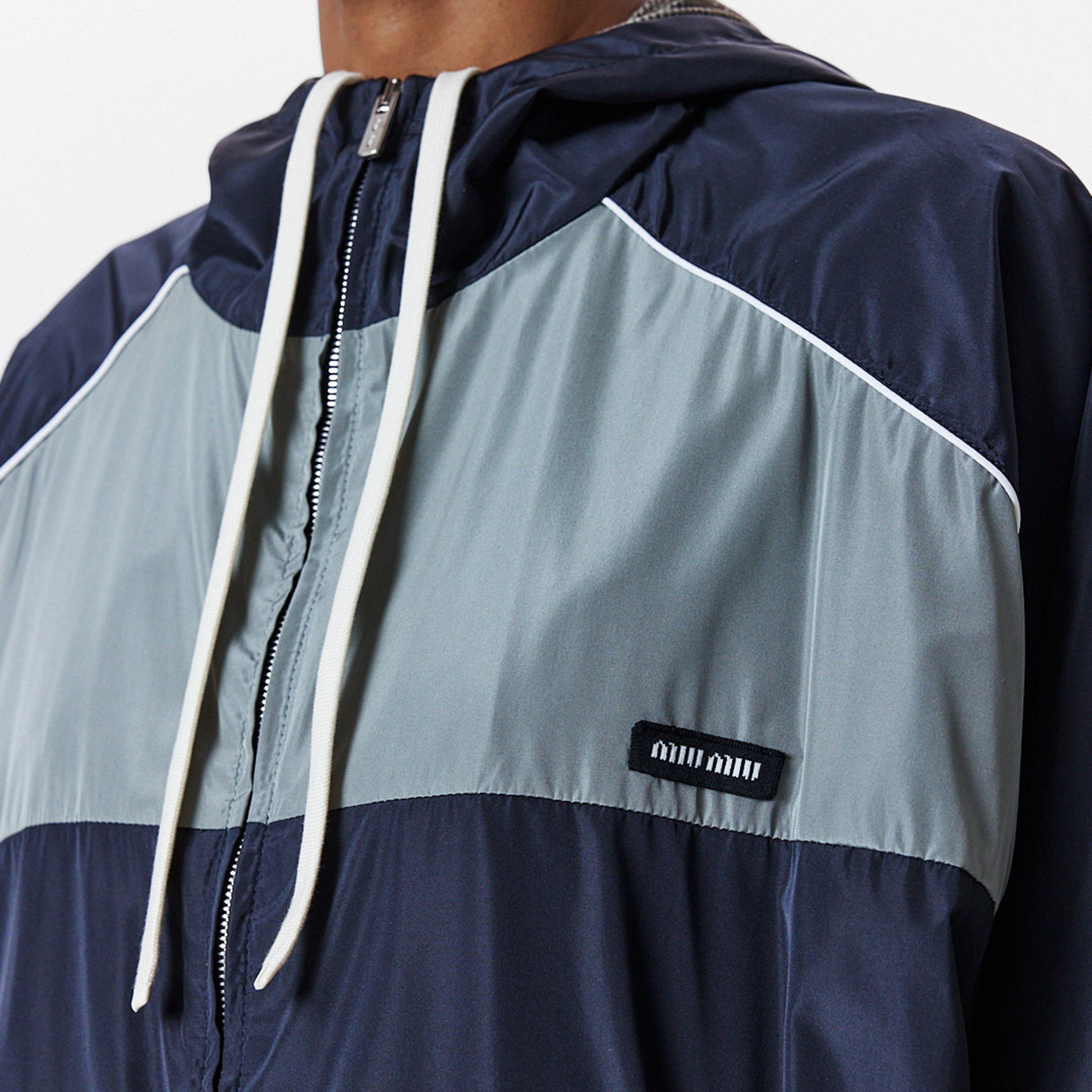 Blu + Piombo - Miu Miu - Women's Zipper Silk Lightweight Bomber Jacket - 5