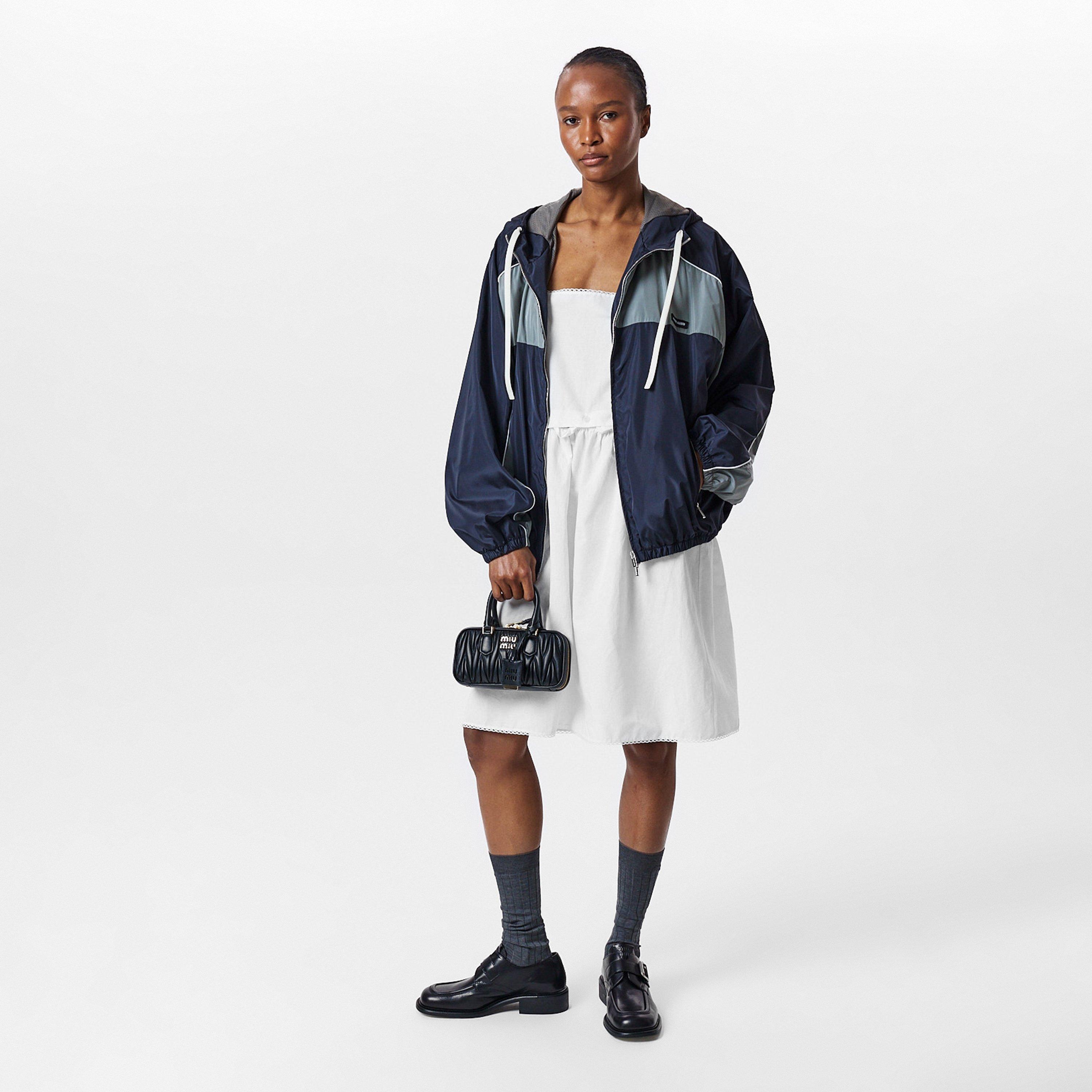 Blu + Piombo - Miu Miu - Women's Zipper Silk Lightweight Bomber Jacket - 6