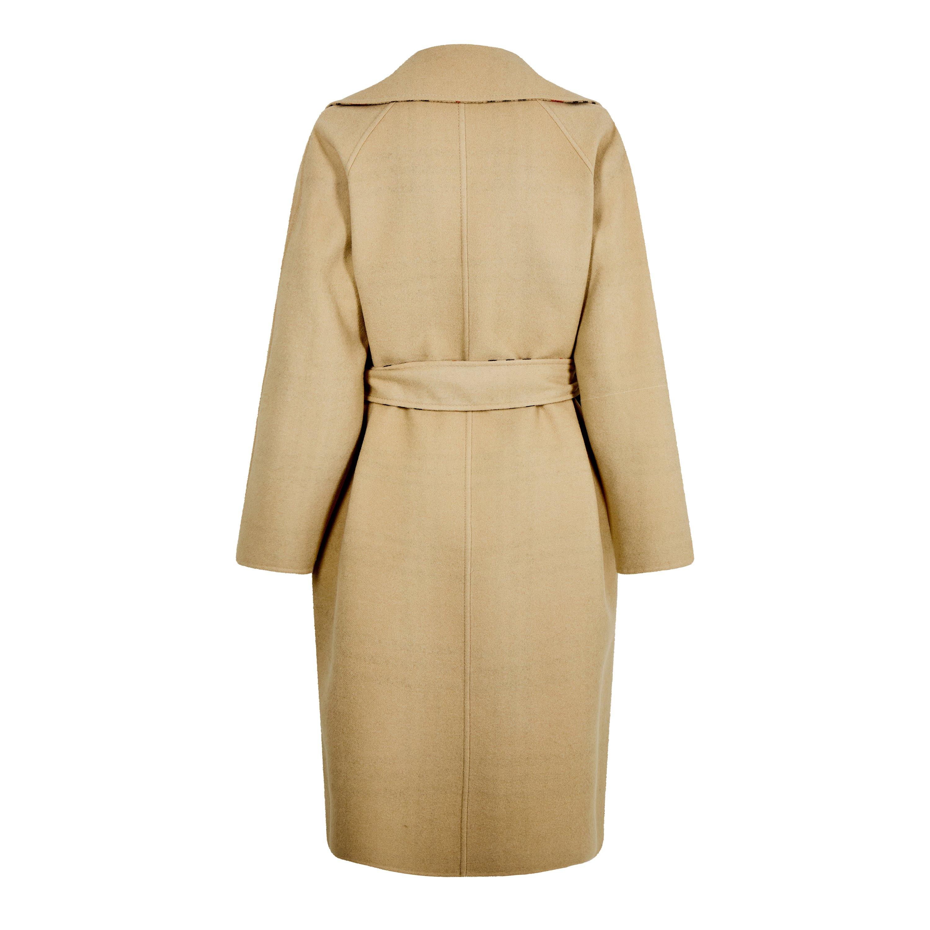 FLAX - Burberry - Women's Reversible Cashmere Trench Overcoat - 2