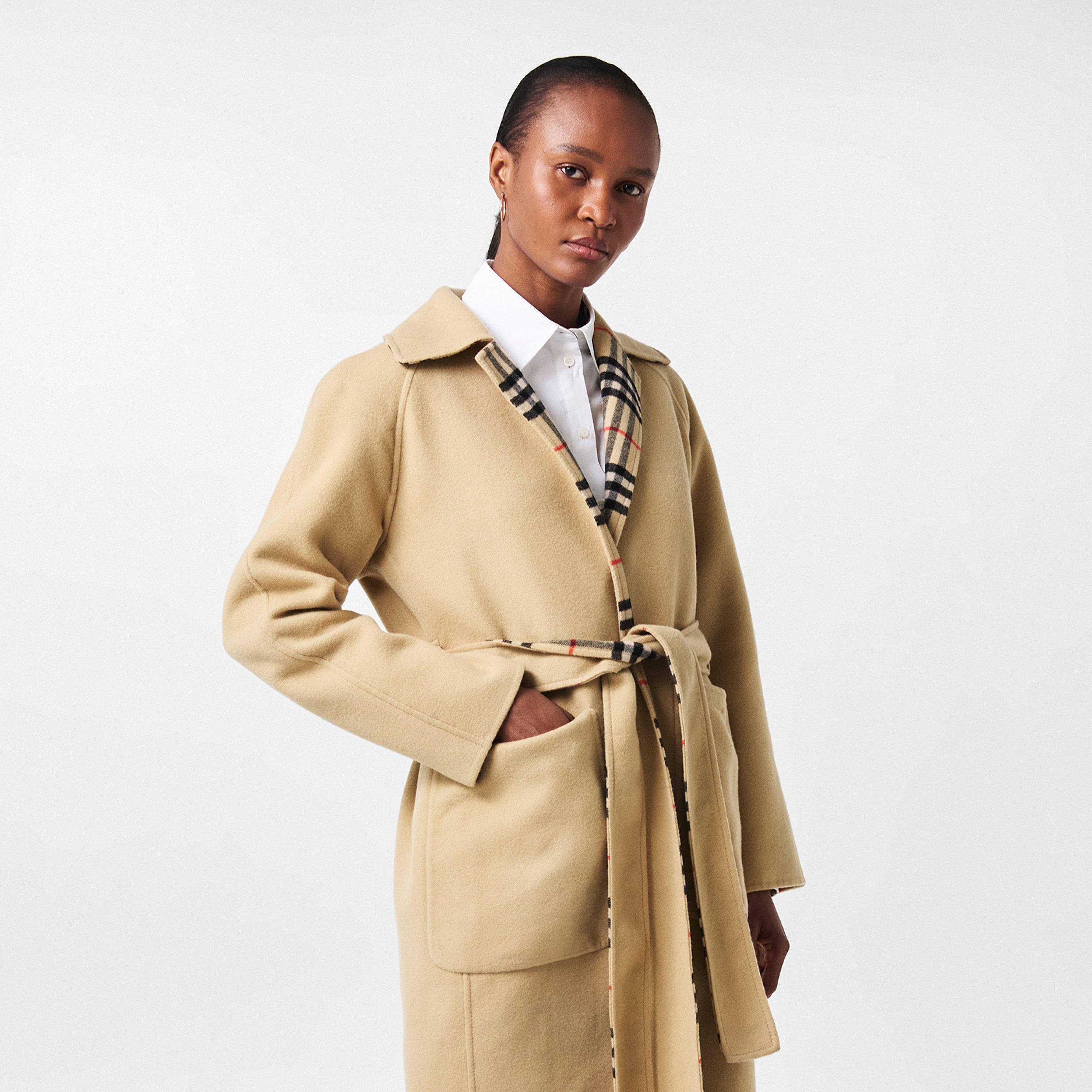 FLAX - Burberry - Women's Reversible Cashmere Trench Overcoat - 3