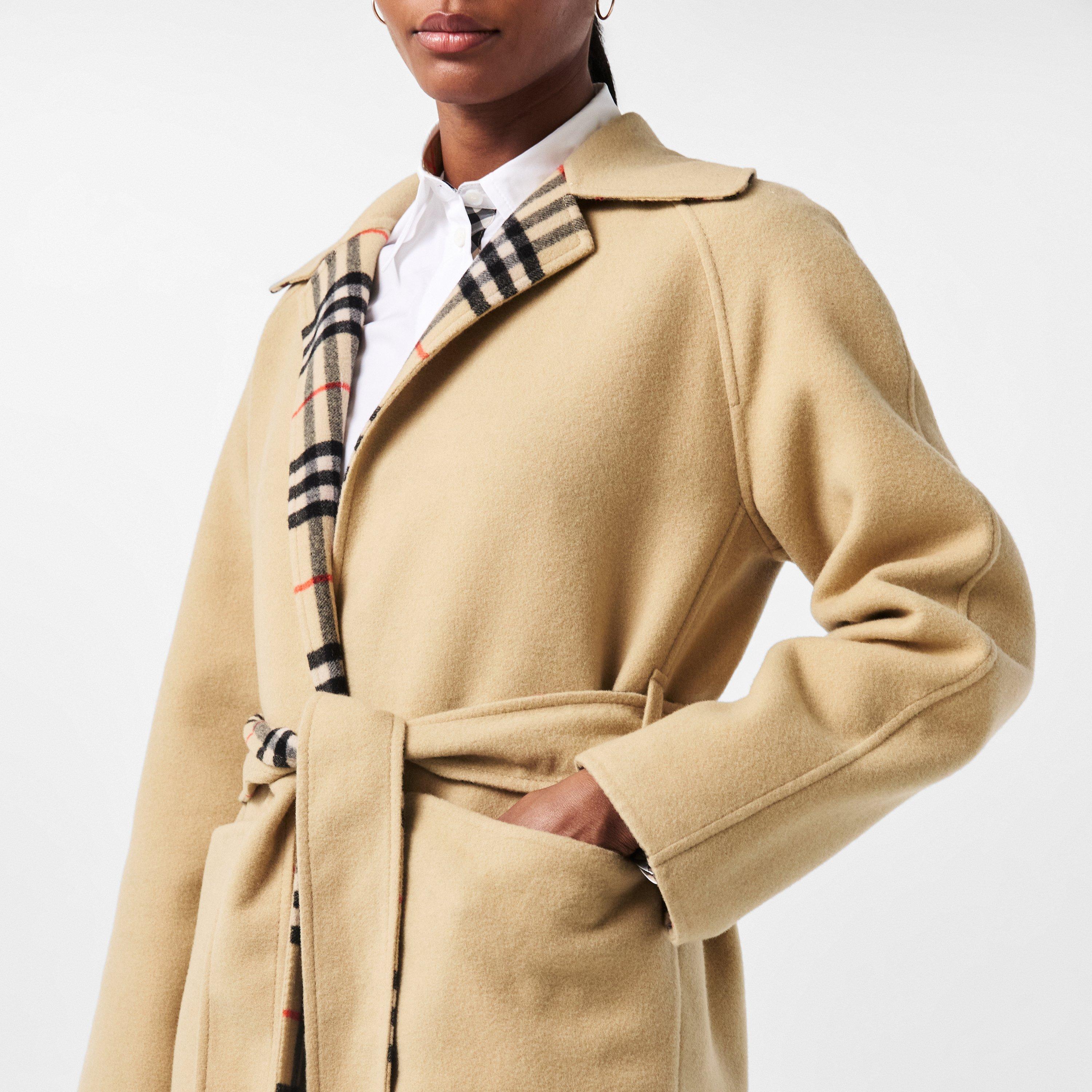 FLAX - Burberry - Women's Reversible Cashmere Trench Overcoat - 5
