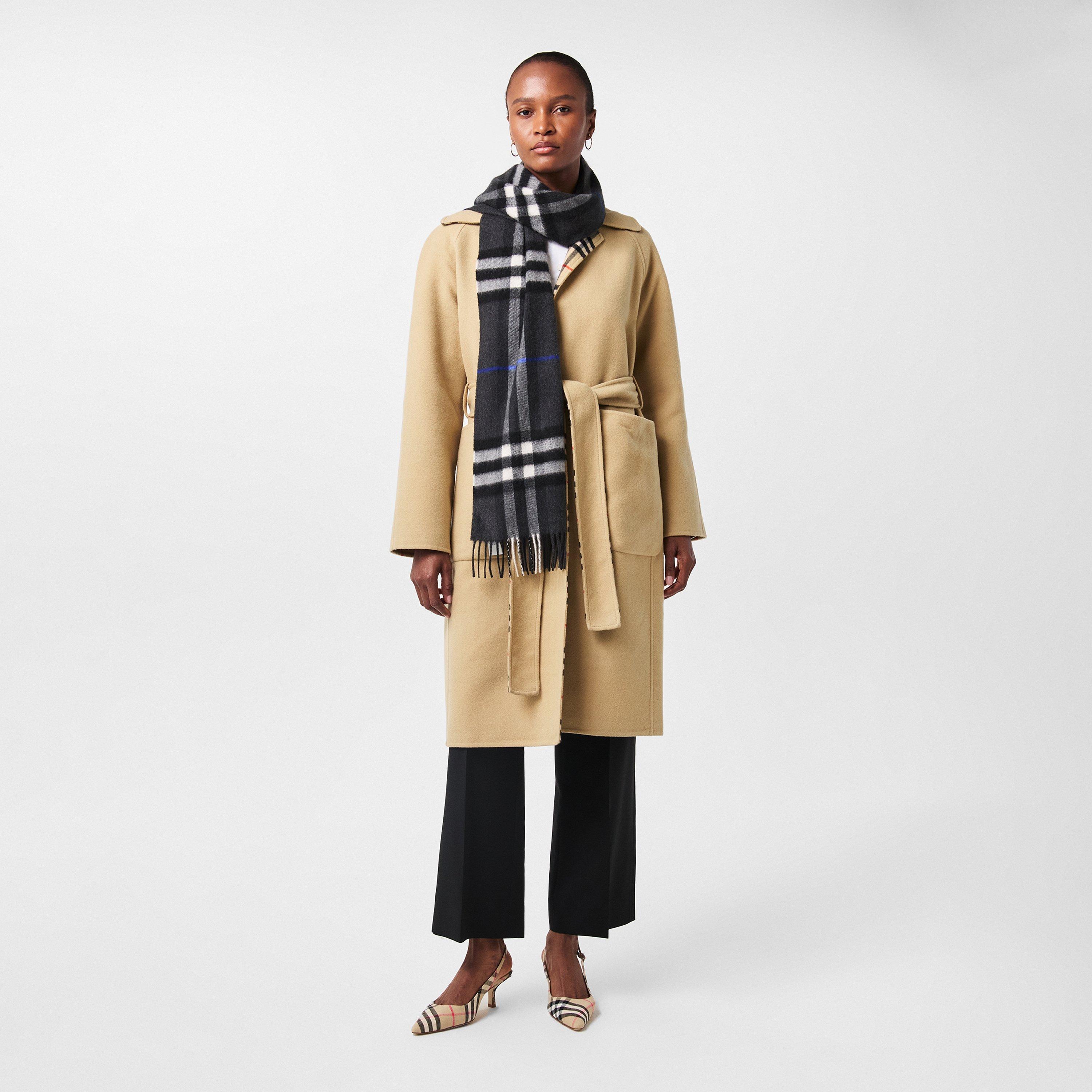 FLAX - Burberry - Women's Reversible Cashmere Trench Overcoat - 6