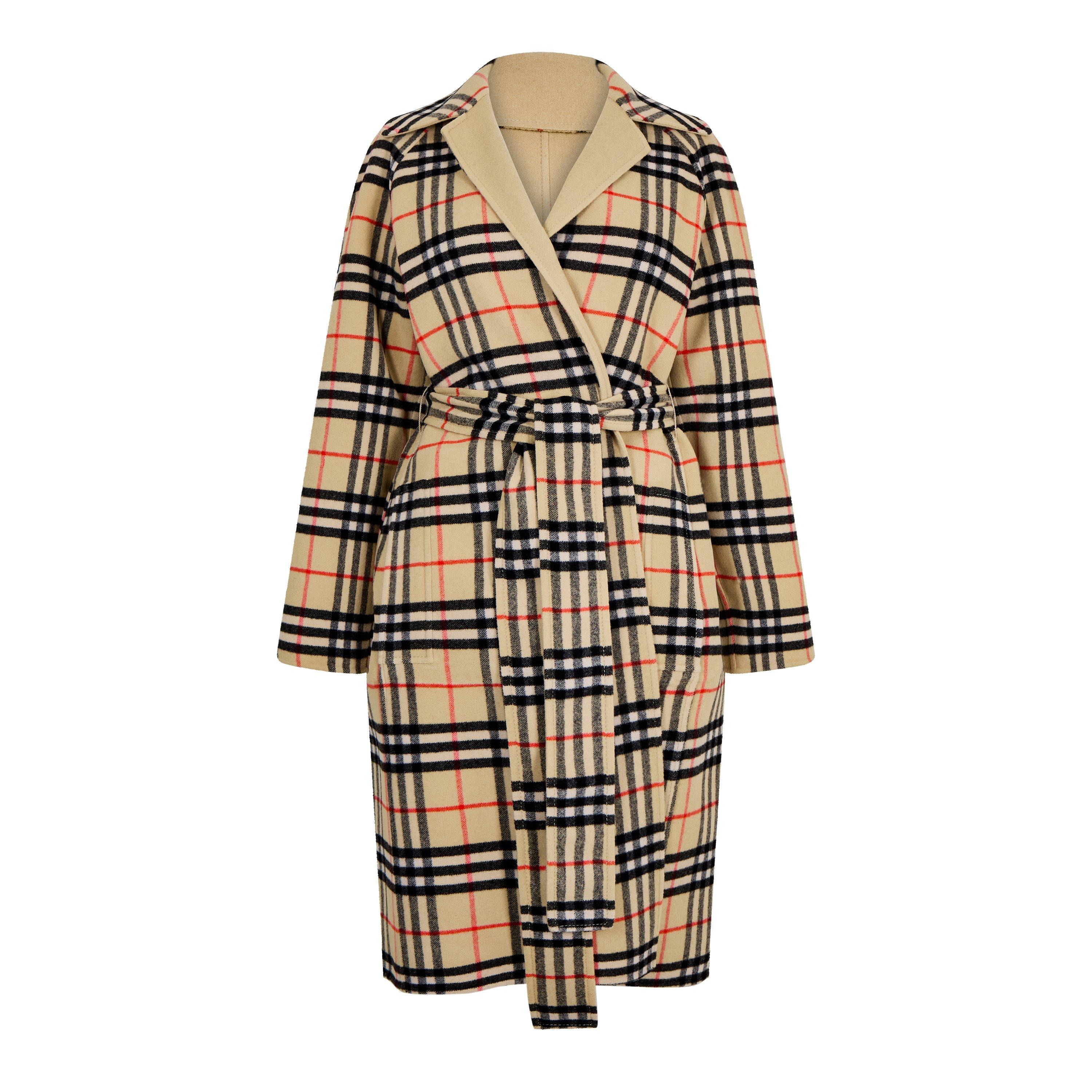 FLAX - Burberry - Women's Reversible Cashmere Trench Overcoat - 7