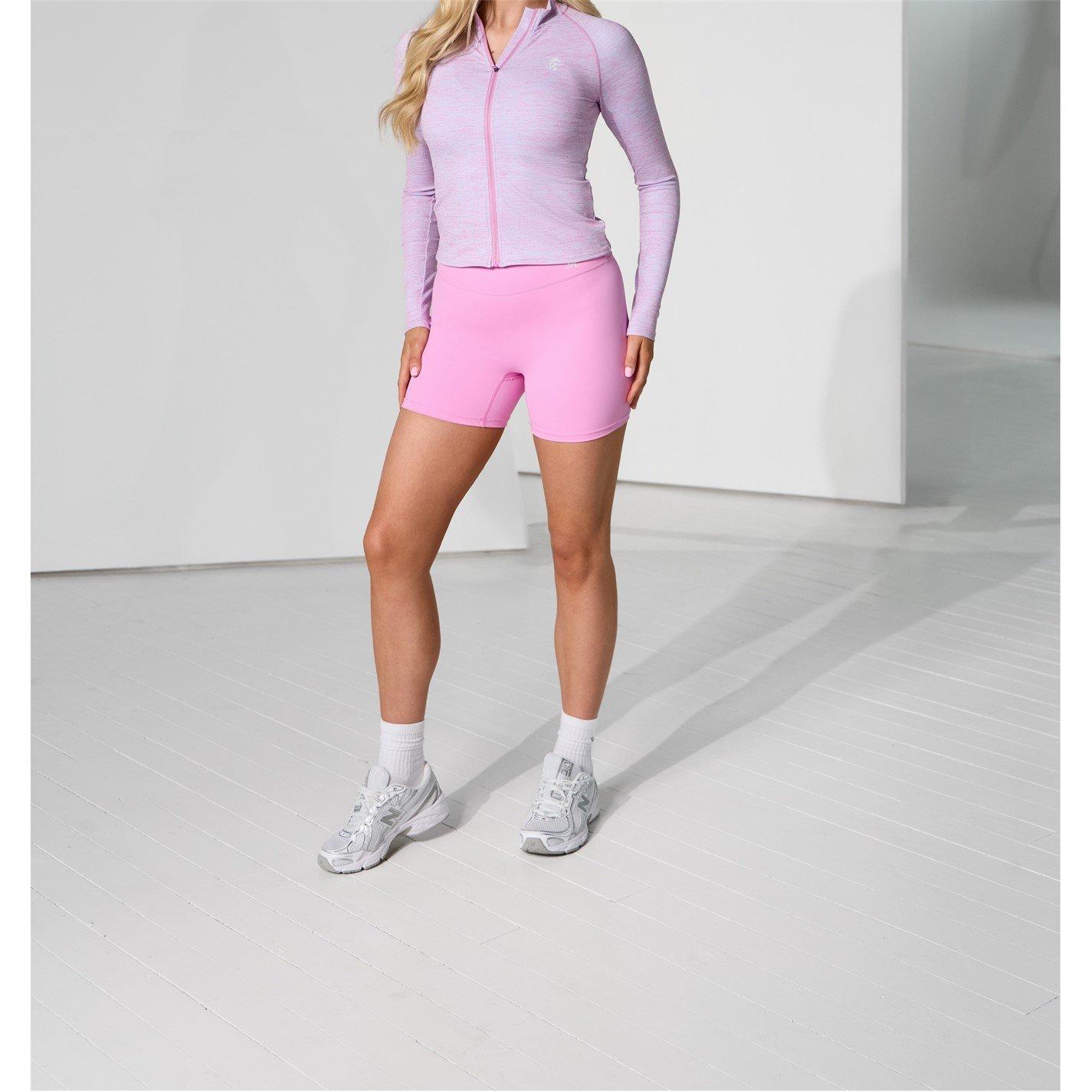 Pink Grindle - Gym King - GymKi Full Zip Funnel Long Sleeve Slim Fit Performance Training Jacket - 3