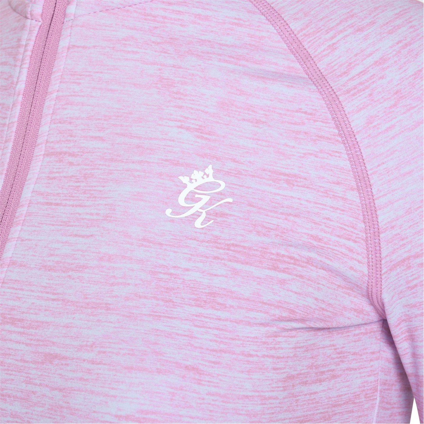 Pink Grindle - Gym King - GymKi Full Zip Funnel Long Sleeve Slim Fit Performance Training Jacket - 5