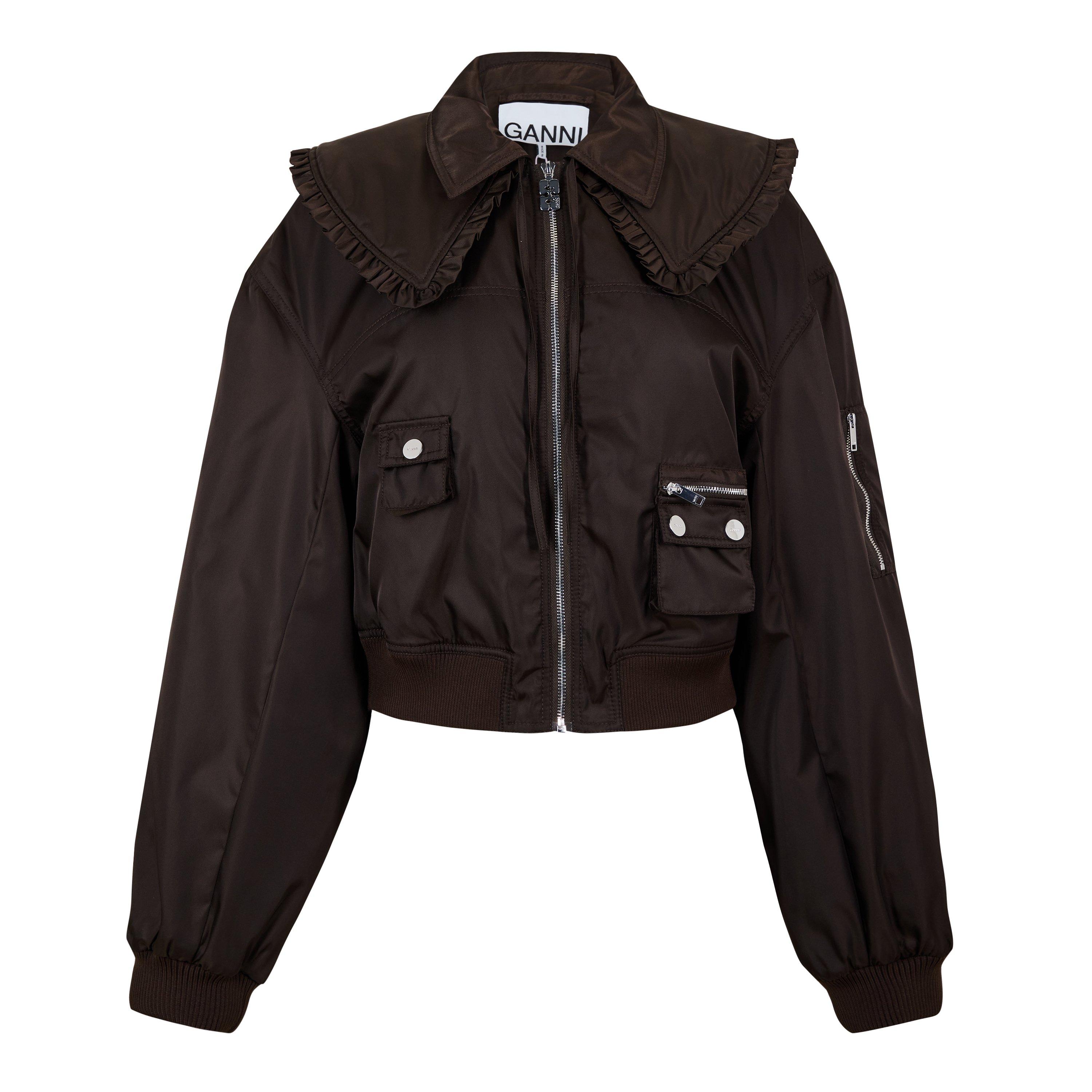 Ganni Women's Bomber Jacket - Demitasse - Size 10 (36)