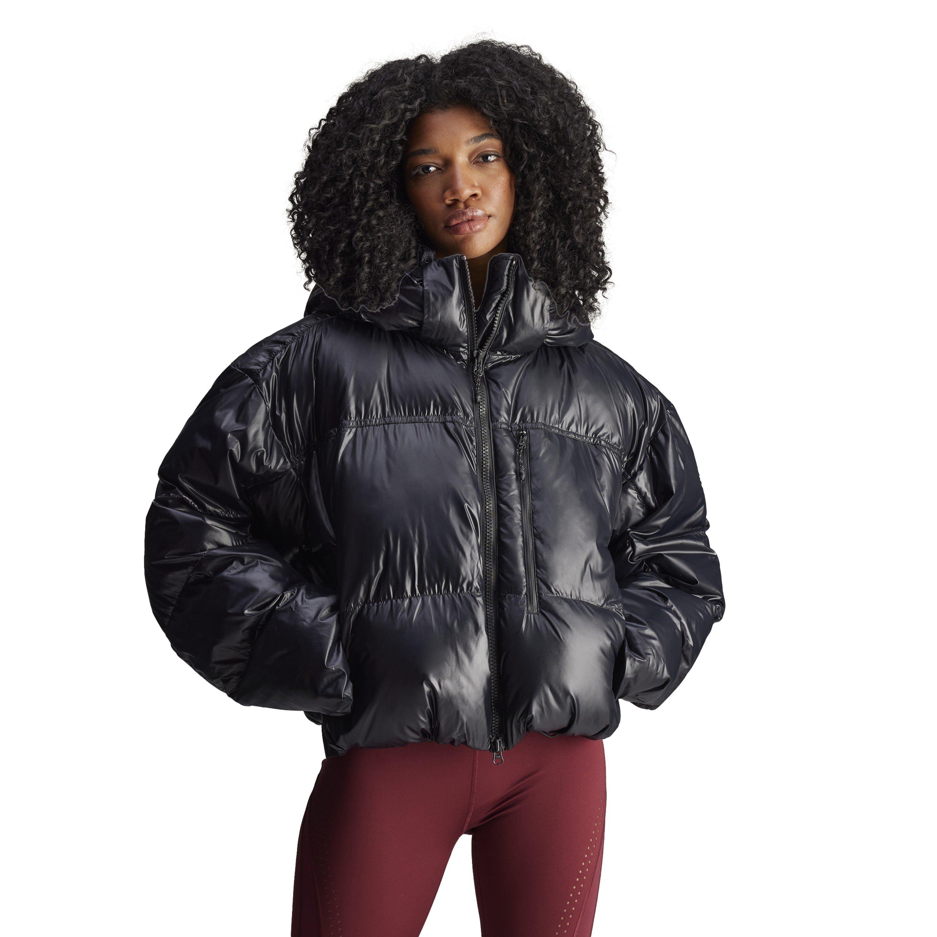 Black - adidas by Stella McCartney - Women's TrueNature Wind Resistant Synthetic Fill Long Sleeve Short Puffer Jacket - 2