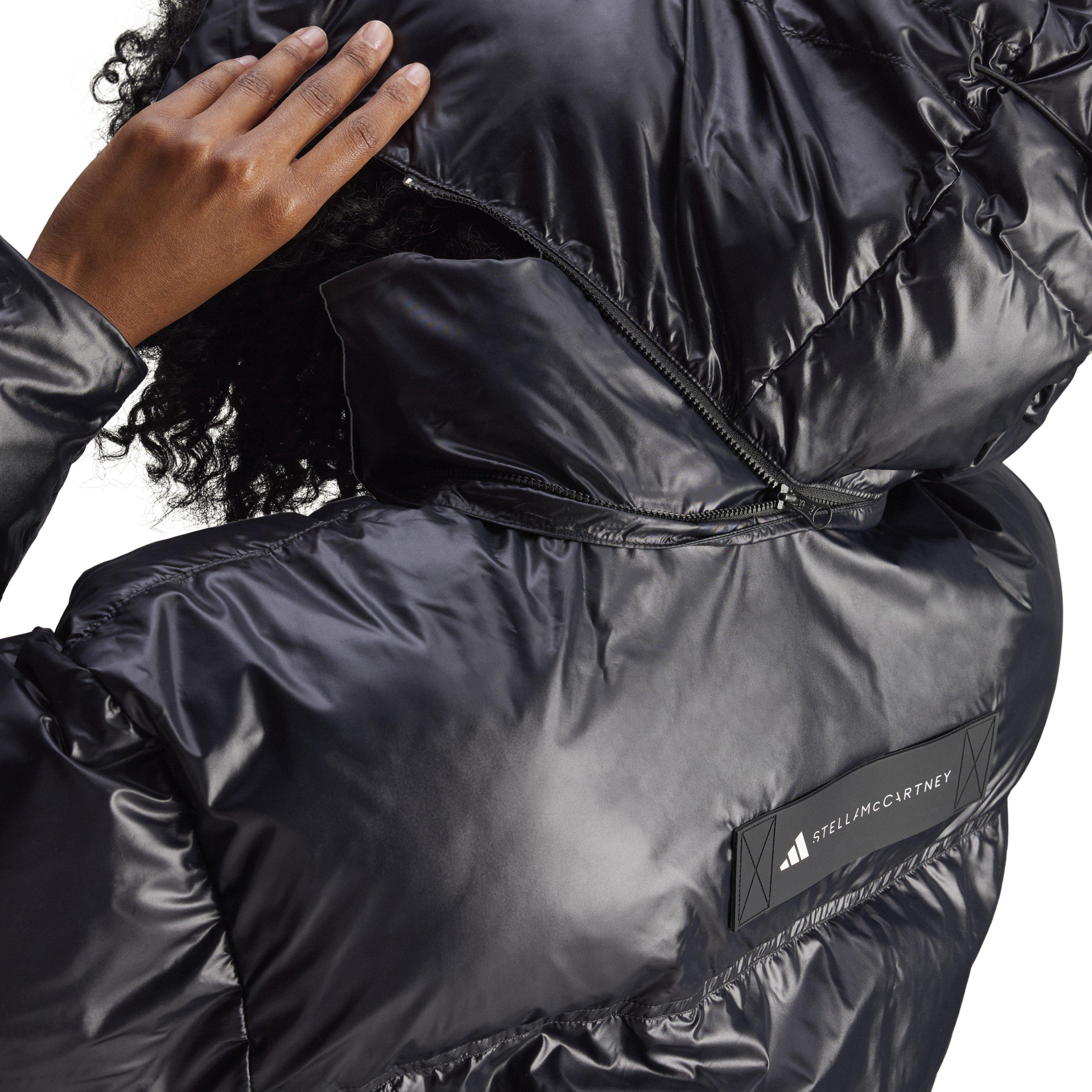 Black - adidas by Stella McCartney - Women's TrueNature Wind Resistant Synthetic Fill Long Sleeve Short Puffer Jacket - 5