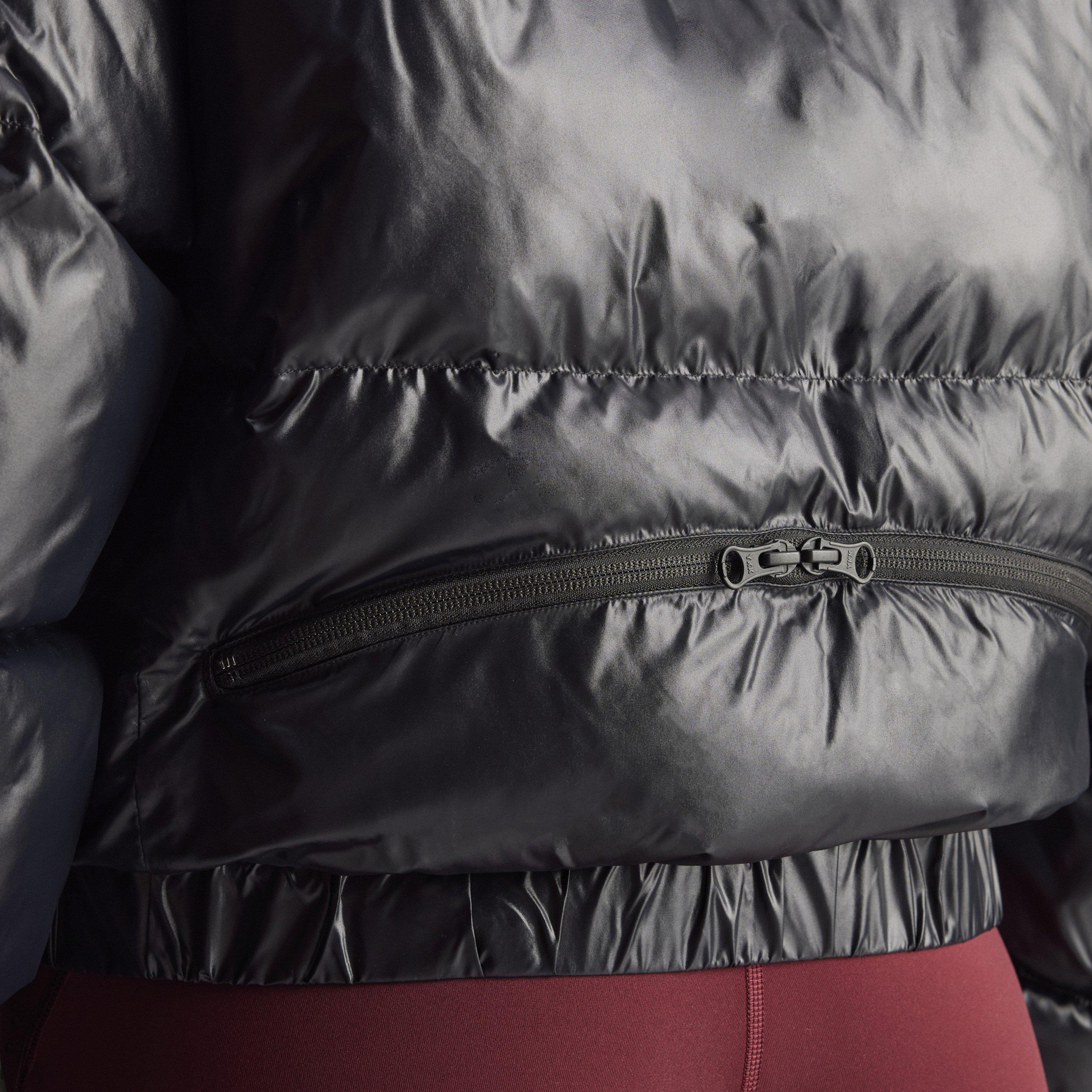 Black - adidas by Stella McCartney - Women's TrueNature Wind Resistant Synthetic Fill Long Sleeve Short Puffer Jacket - 6