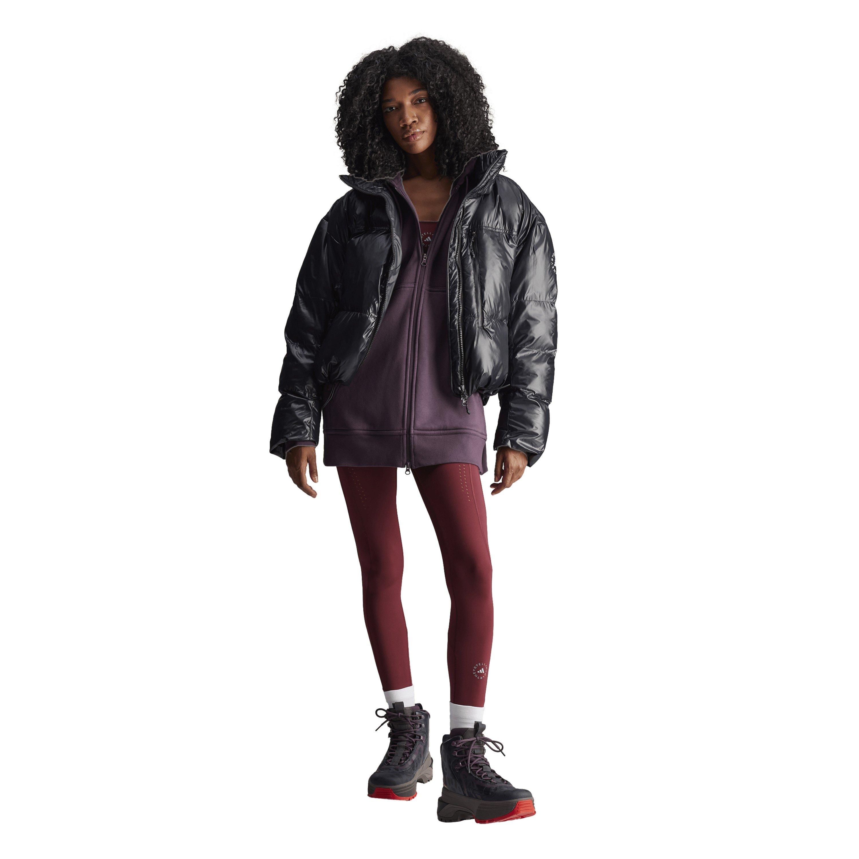 Black - adidas by Stella McCartney - Women's TrueNature Wind Resistant Synthetic Fill Long Sleeve Short Puffer Jacket - 7