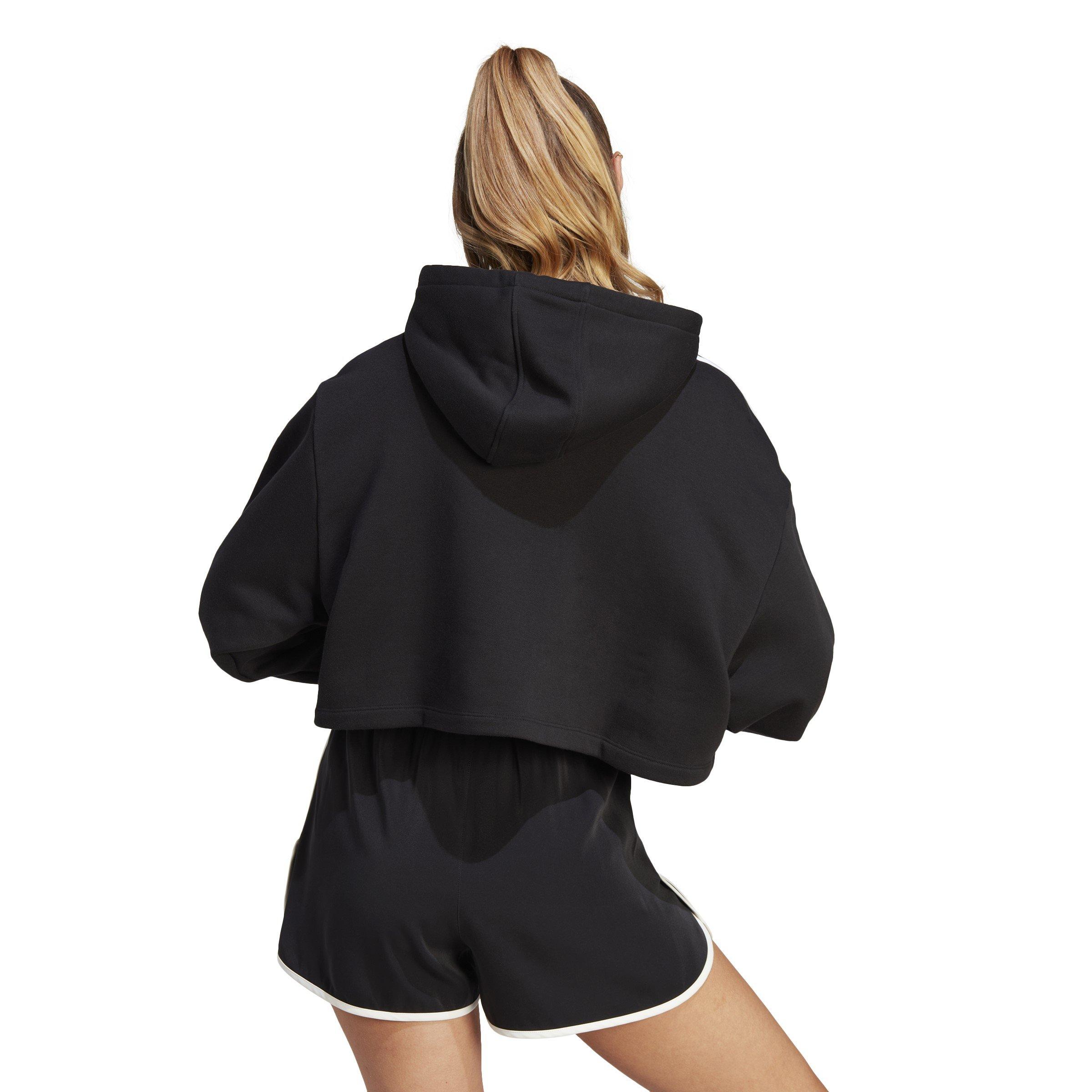 Black - adidas Originals - Women's Cropped Hoodie - 3